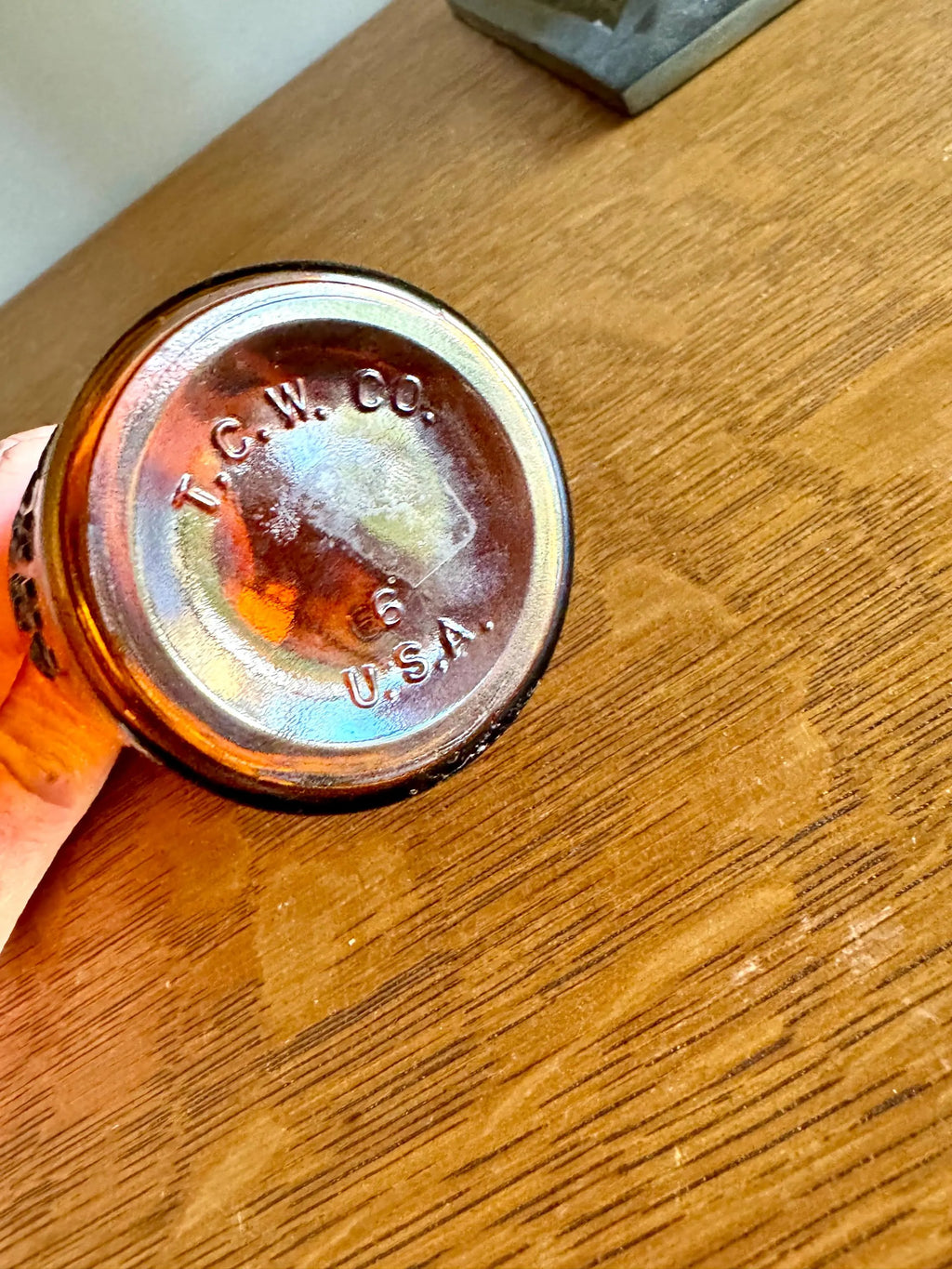 Vtg TCW Wheaton Glass Ammonium Sulphide Chemical Reagent Bottle | Amber Apothecary Bottle | Lab Bottle | Chemistry Bottle