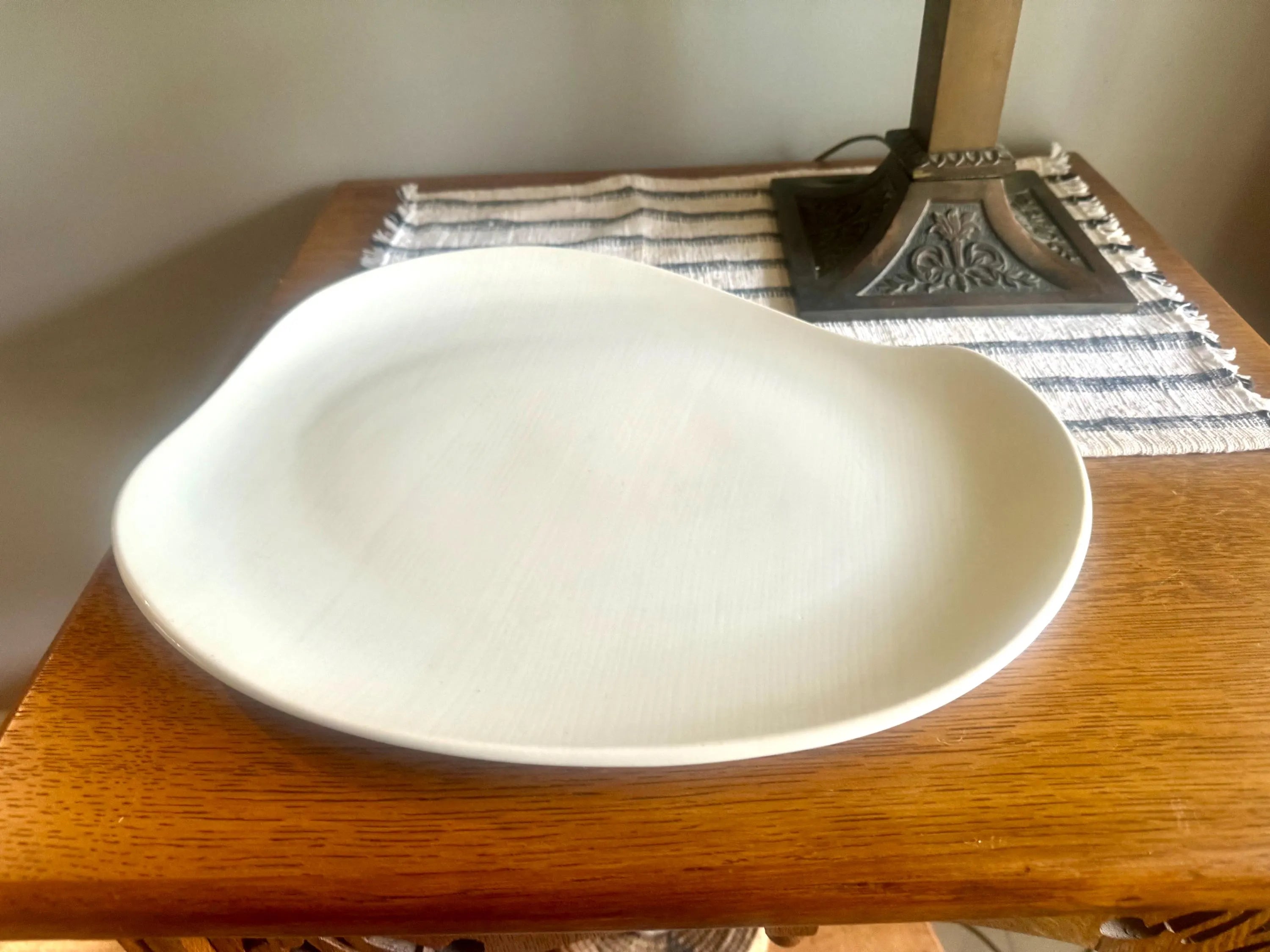 Vtg Red Wing China 20th Century Serving Platter | Red Wing Bone China Serving Plate | MCM Dinnerware | Redwing Textured MCM Turkey Plate