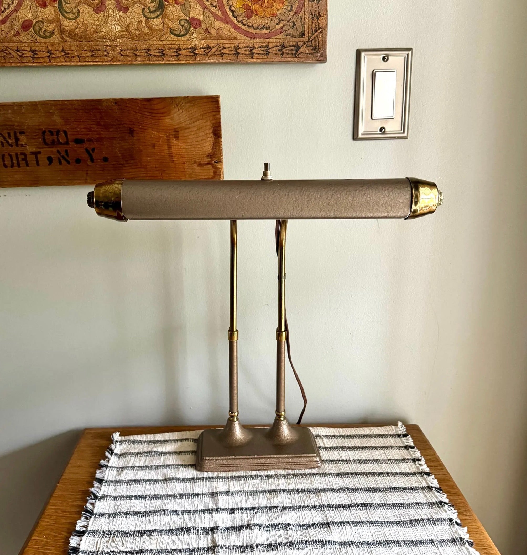 Vtg Radionic Trans Co. Desk Lamp  | Retro Bankers Desk Lamp | Adjustable Piano Lamp | Mod Style Desk Lamp | Adjustable Bankers Lamp
