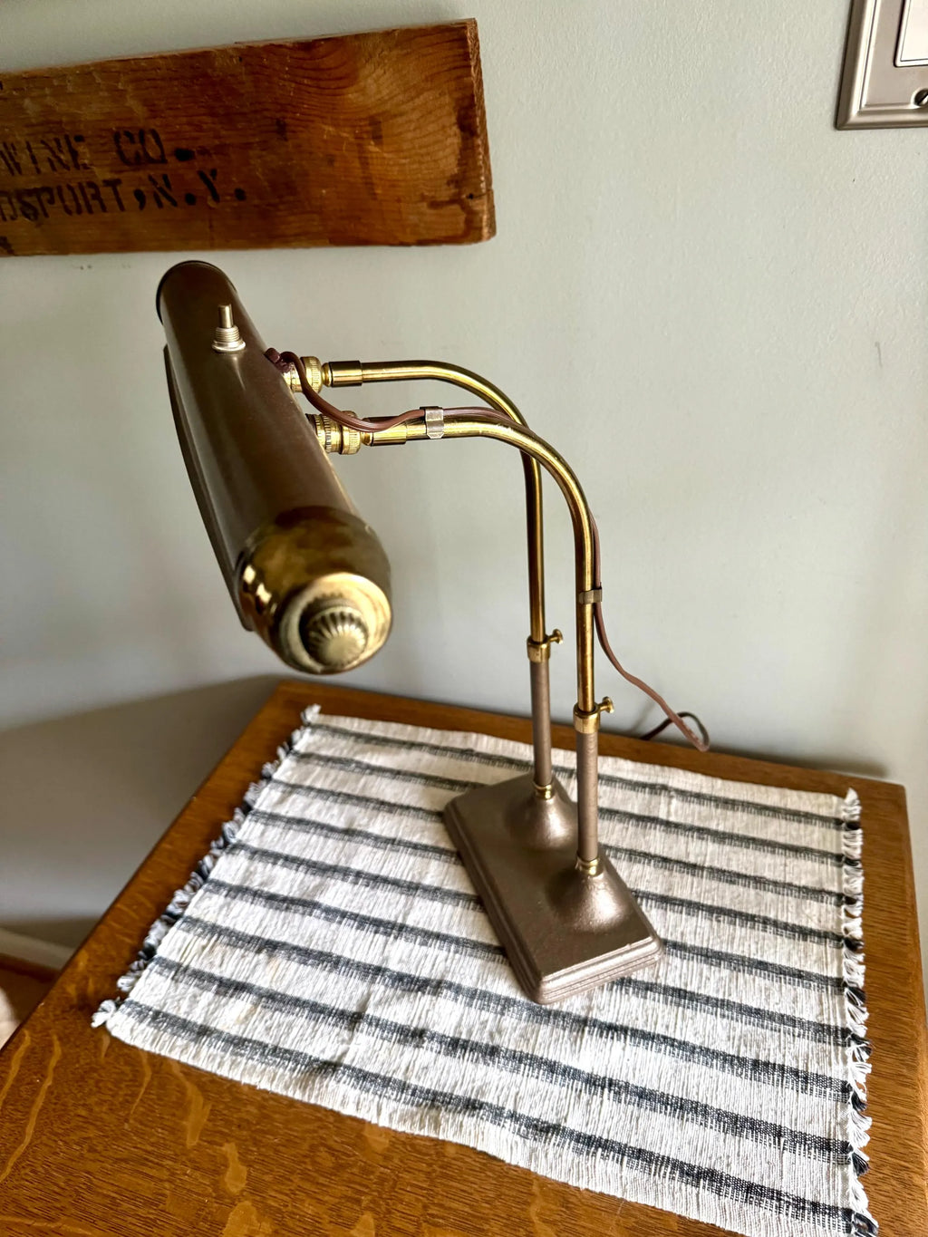 Vtg Radionic Trans Co. Desk Lamp  | Retro Bankers Desk Lamp | Adjustable Piano Lamp | Mod Style Desk Lamp | Adjustable Bankers Lamp