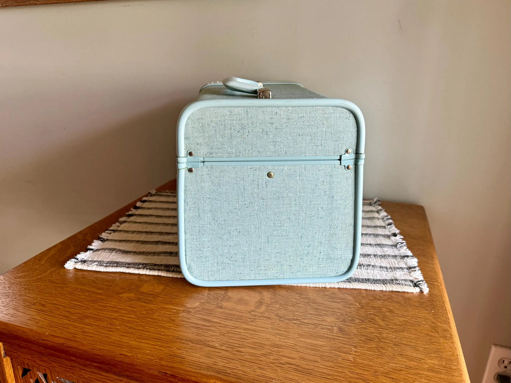 Vtg Royal Traveller Luggage Travel Bag | Baby Blue Train Case | Blue Train Case | Baby Blue Cosmetic Case With Tray