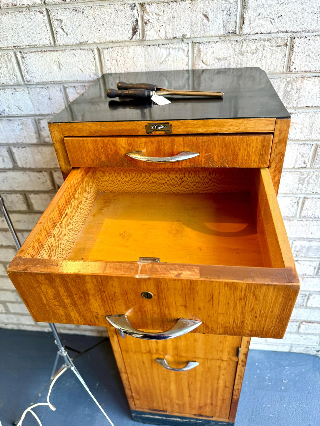 Vtg Tall Medical Sterilizer Cabinet Tower | Wood Sterilizer Cabinet | Raidar Antiseptic Barber Cabinet | Tall Bar Cabinet