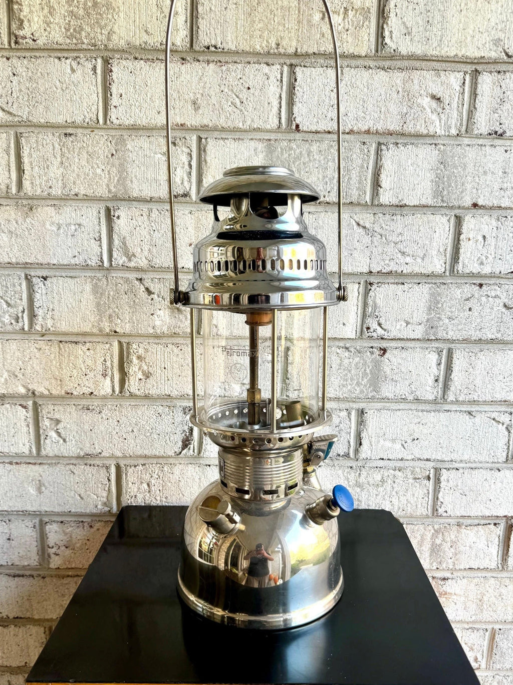 VTG 1970's Petromax Rapid 829/500CP Super Lantern | German Petromax Pressure Kerosine Lantern | Nickel Plated Pressure Lantern