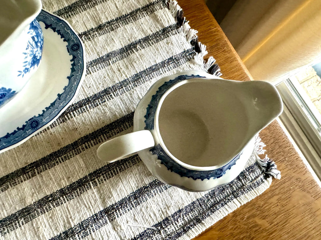 Vtg Nikko Blue Over White Serving Dishes | Nikko Double Phoenix Blue Castle & Floral Print Serving China | 3 Blue Print Serving Dishes