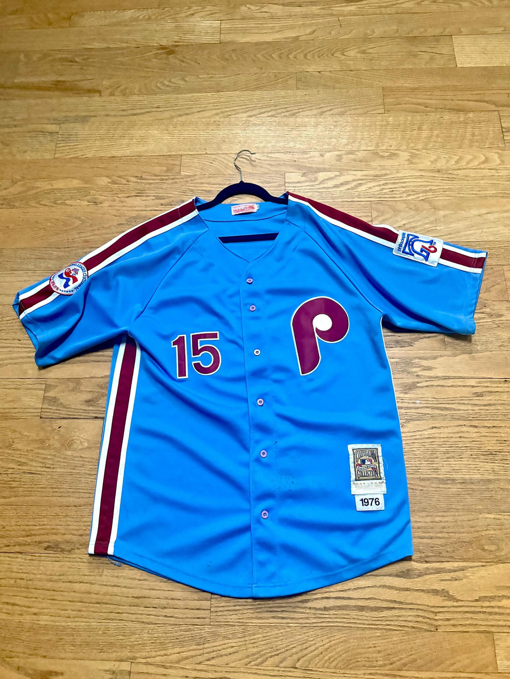 Vtg 1976 Mitchell and Ness Philadelphia Phillies Dick Allen Jersey| Cooperstown Collection Dick Allen Jersey| Richie Allen Jersey