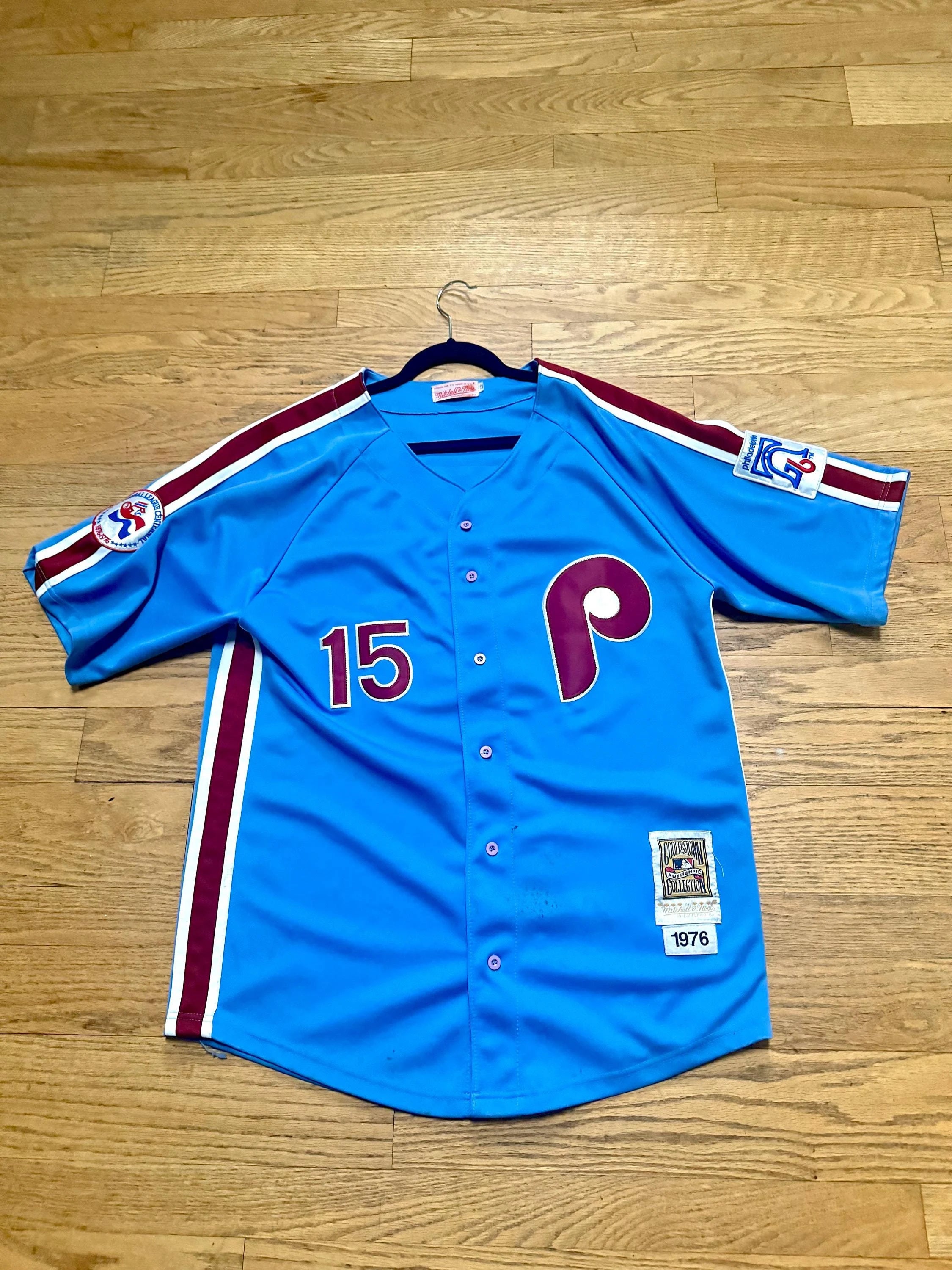 Vtg 1976 Mitchell and Ness Philadelphia Phillies Dick Allen Jersey| Cooperstown Collection Dick Allen Jersey| Richie Allen Jersey