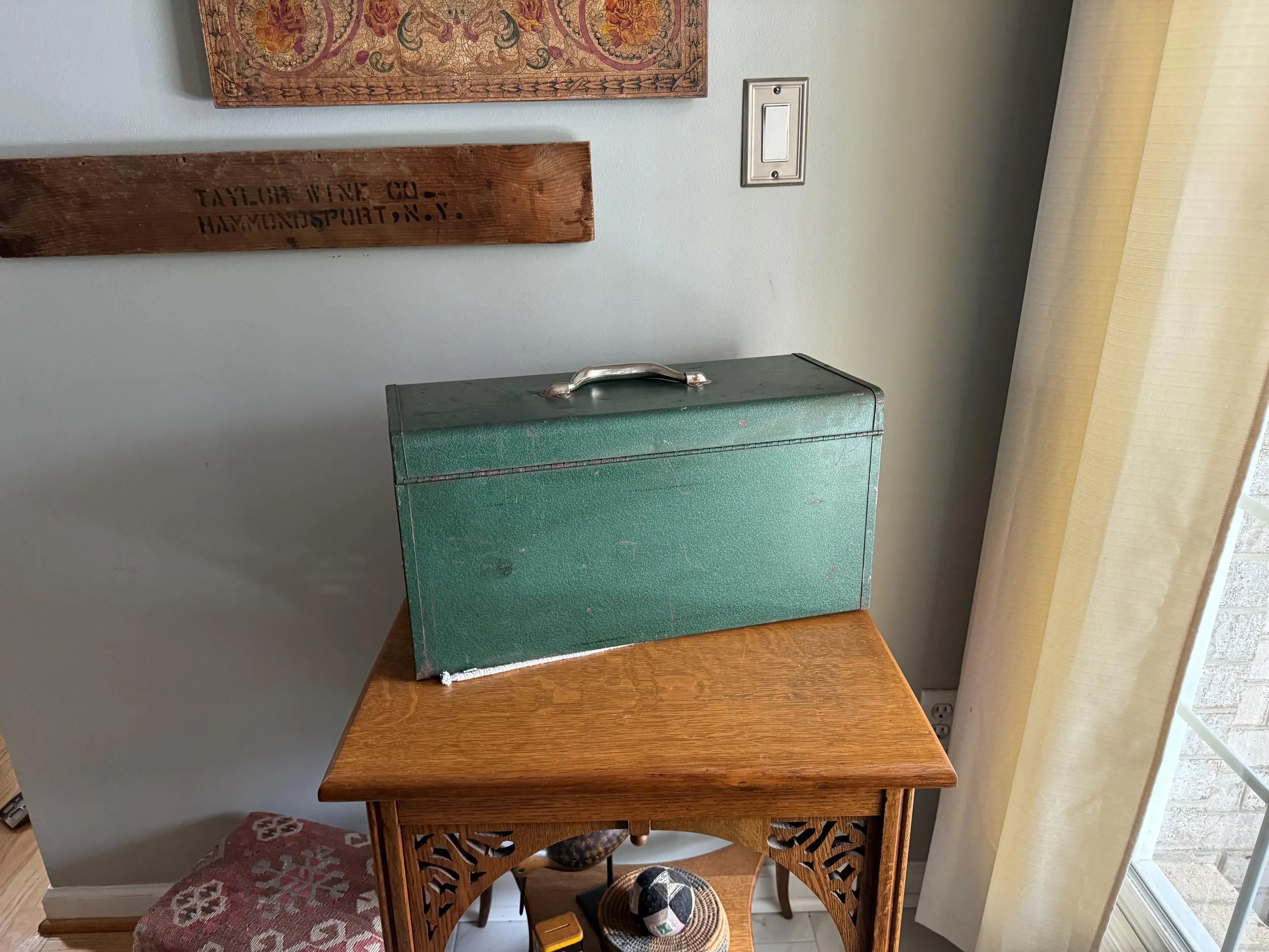 Vintage Heavy Penncraft Tool Box | Black and Red Penncraft Tool Box | Heavy Duty Tool Box With 3 Locking Drawers | Machinist Toolbox