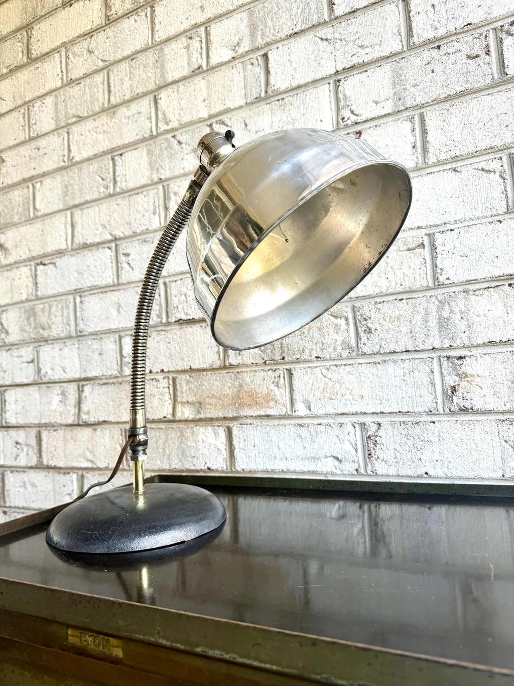Vintage Industrial Gooseneck Task Lamp | Benjamin Industrial Desk Lamp | Adjustable Task Lamp | Rustic Heavy Duty Task Lamp