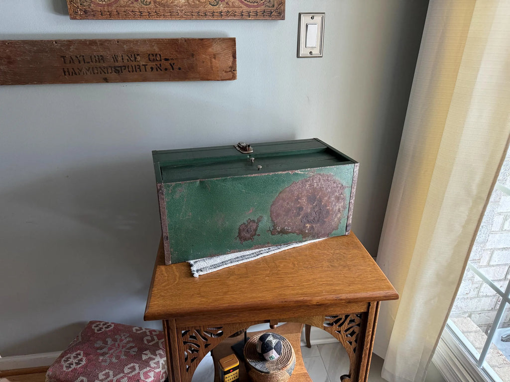 Vintage Heavy Penncraft Tool Box | Black and Red Penncraft Tool Box | Heavy Duty Tool Box With 3 Locking Drawers | Machinist Toolbox