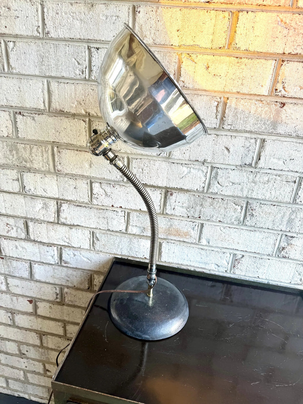 Vintage Industrial Gooseneck Task Lamp | Benjamin Industrial Desk Lamp | Adjustable Task Lamp | Rustic Heavy Duty Task Lamp