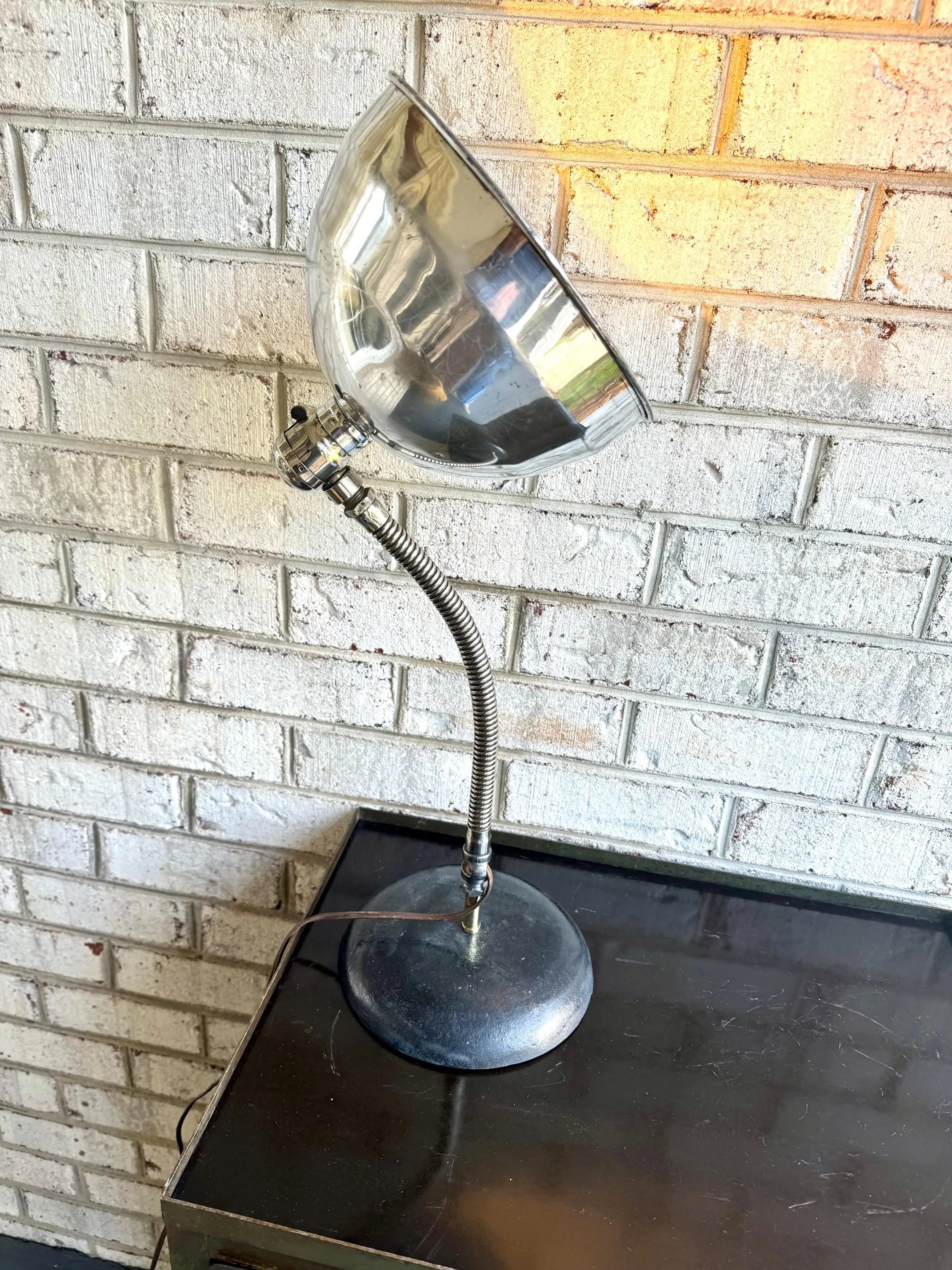 Vintage Industrial Gooseneck Task Lamp | Benjamin Industrial Desk Lamp | Adjustable Task Lamp | Rustic Heavy Duty Task Lamp