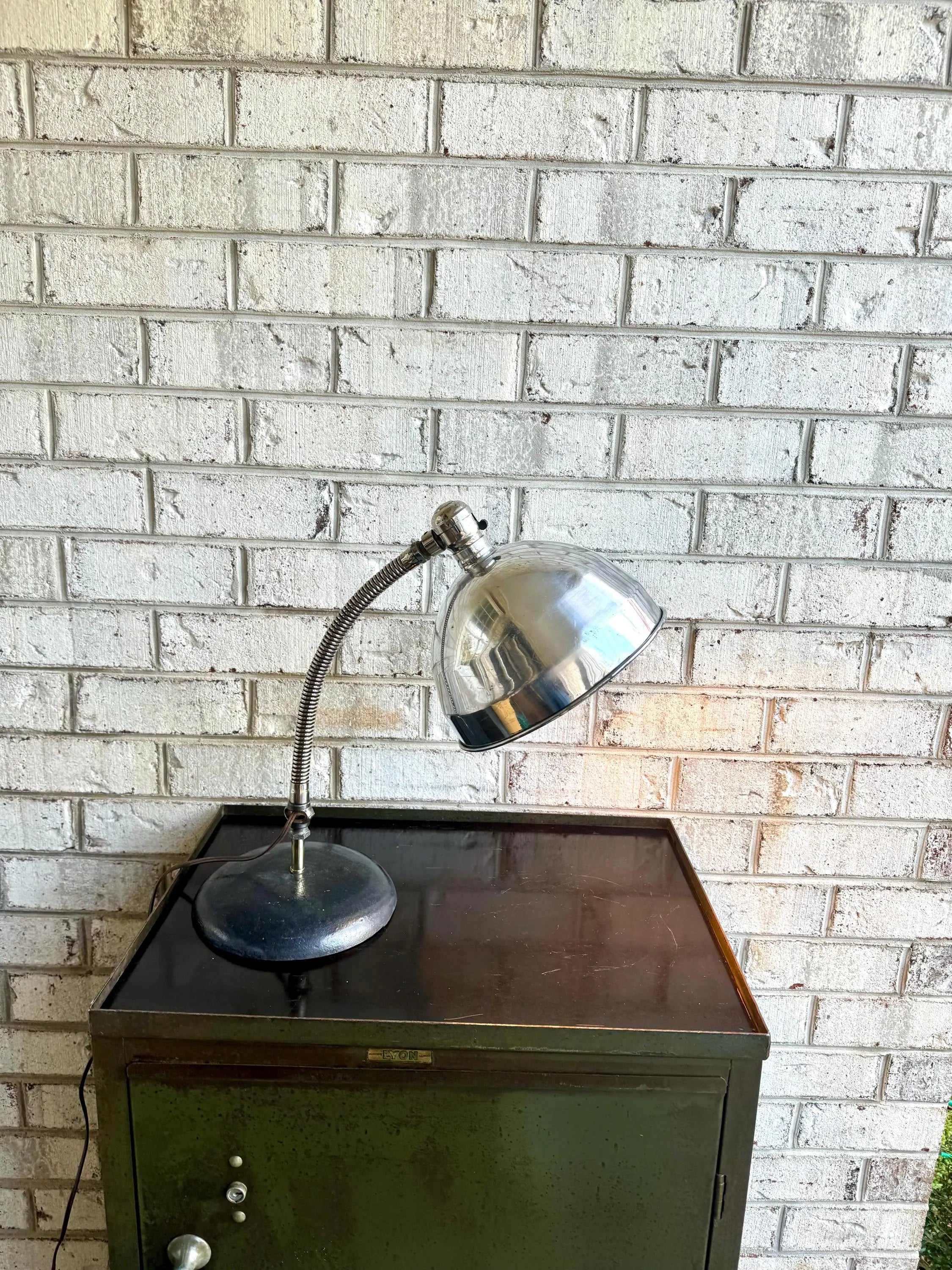 Vintage Industrial Gooseneck Task Lamp | Benjamin Industrial Desk Lamp | Adjustable Task Lamp | Rustic Heavy Duty Task Lamp