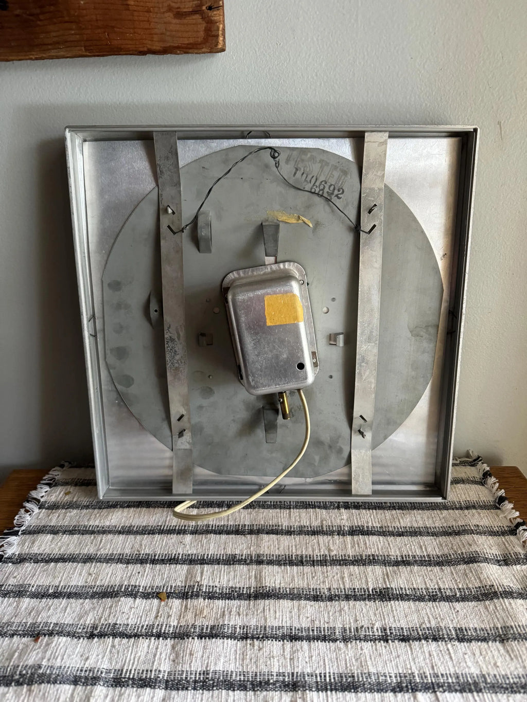 Vintage Standard Square Wall Clock | Classic Industrial Wall Clock | Bubble Face Wall Clock| Large Metal and Bubble Glass Clock