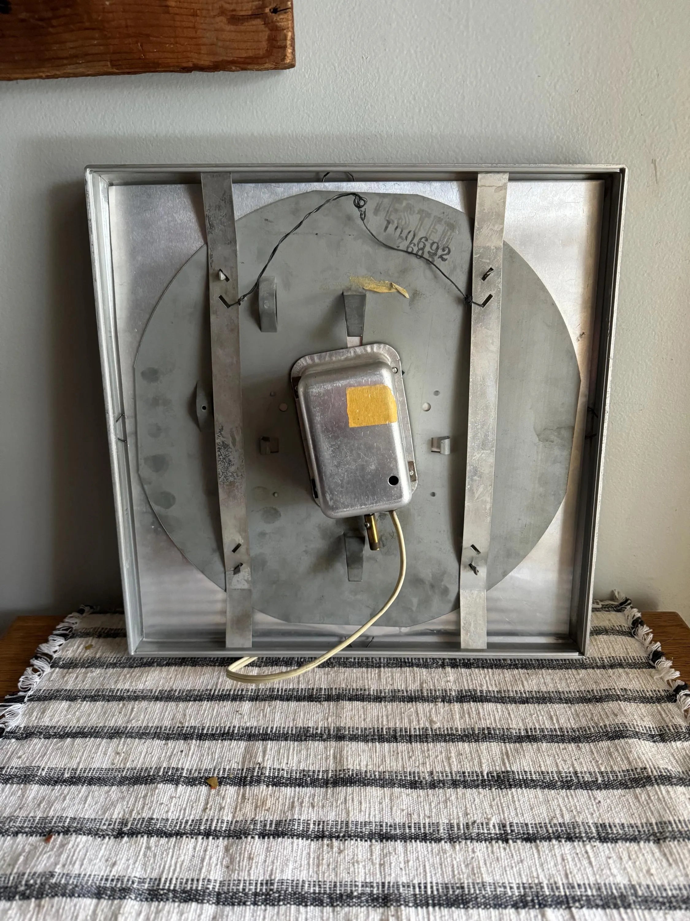 Vintage Standard Square Wall Clock | Classic Industrial Wall Clock | Bubble Face Wall Clock| Large Metal and Bubble Glass Clock