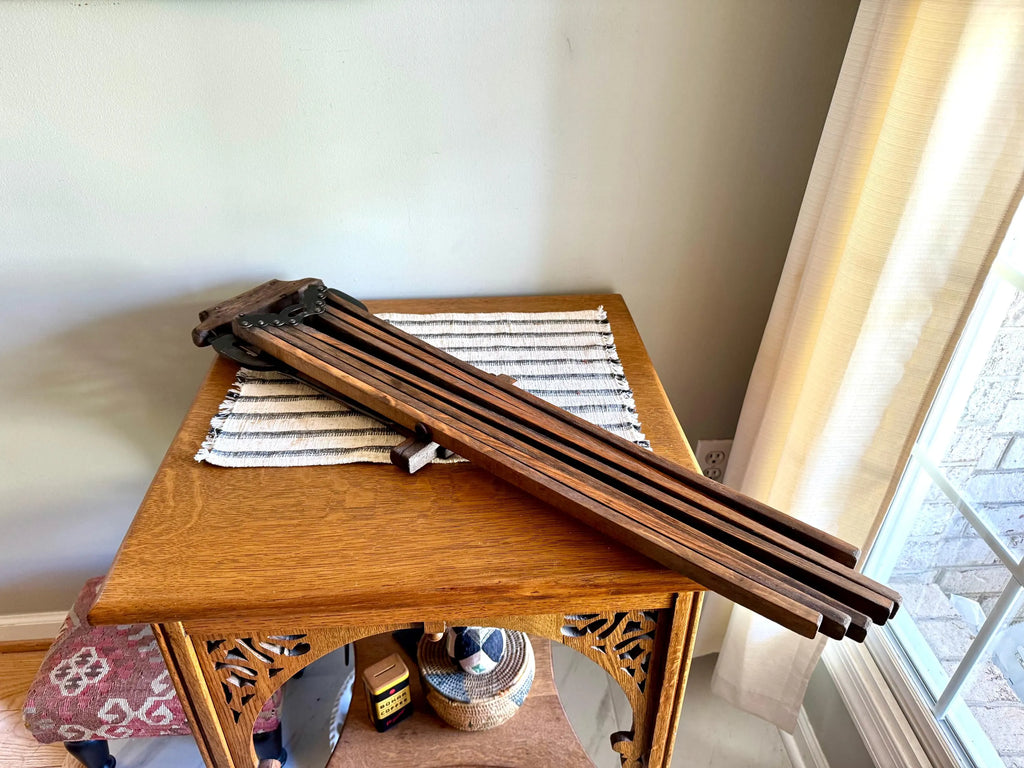 Antique Distressed Clothes Drying Rack | Vintage Wall Hanging Clothes Rack | Wooden Armed Clothes Rack| Distressed Wood Towel Rack