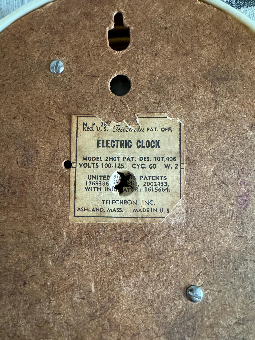 1930's Telechron Wall Clock | MCM Kitchen Clock | MCM Red Dot Wall Clock | Art Deco Telechron 2H07 Electric Clock | Art Deco Clock