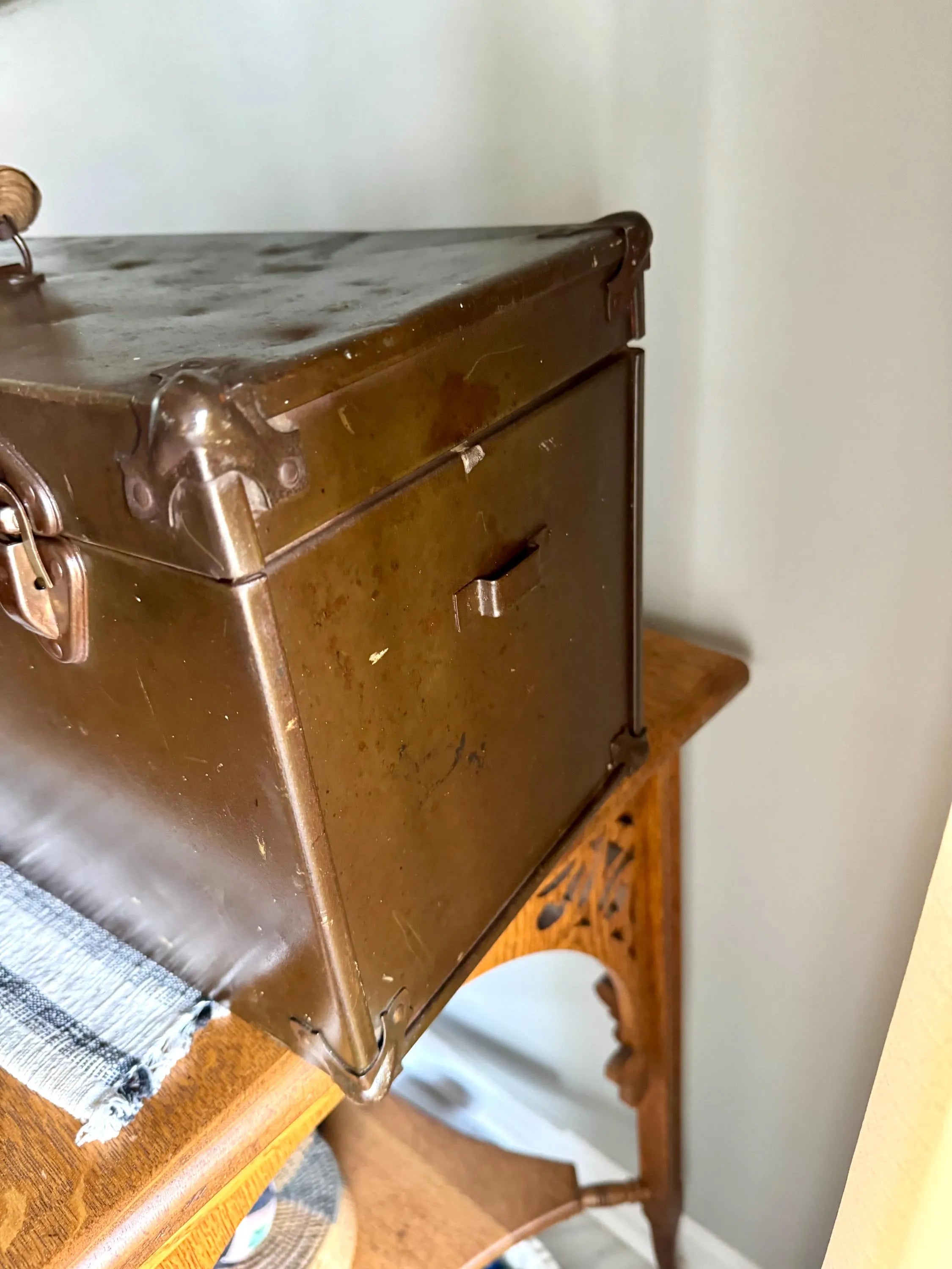 Vtg Distressed Kennedy Tool Box | Large Metal Toolbox | Rustic Storage Box | Distressed Metal Tool Box | Heavy Duty Utility Box | Toolbox