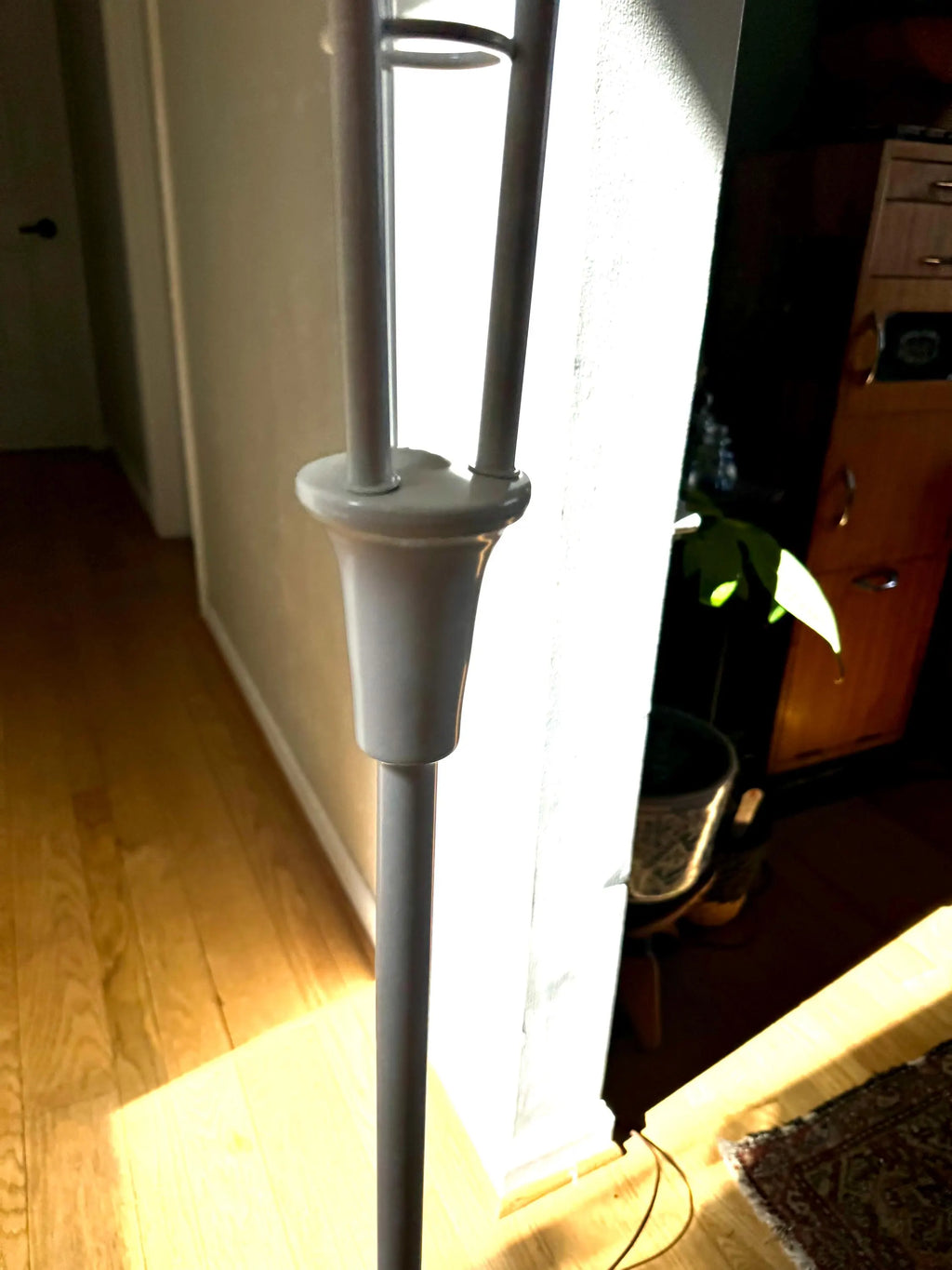 Mid Century Bullet Floor Lamp | White Atomic Coned Lamp | Modern White And Gold Bullet Light | Retro Floor Lamp | Multi Light Floor Lamp