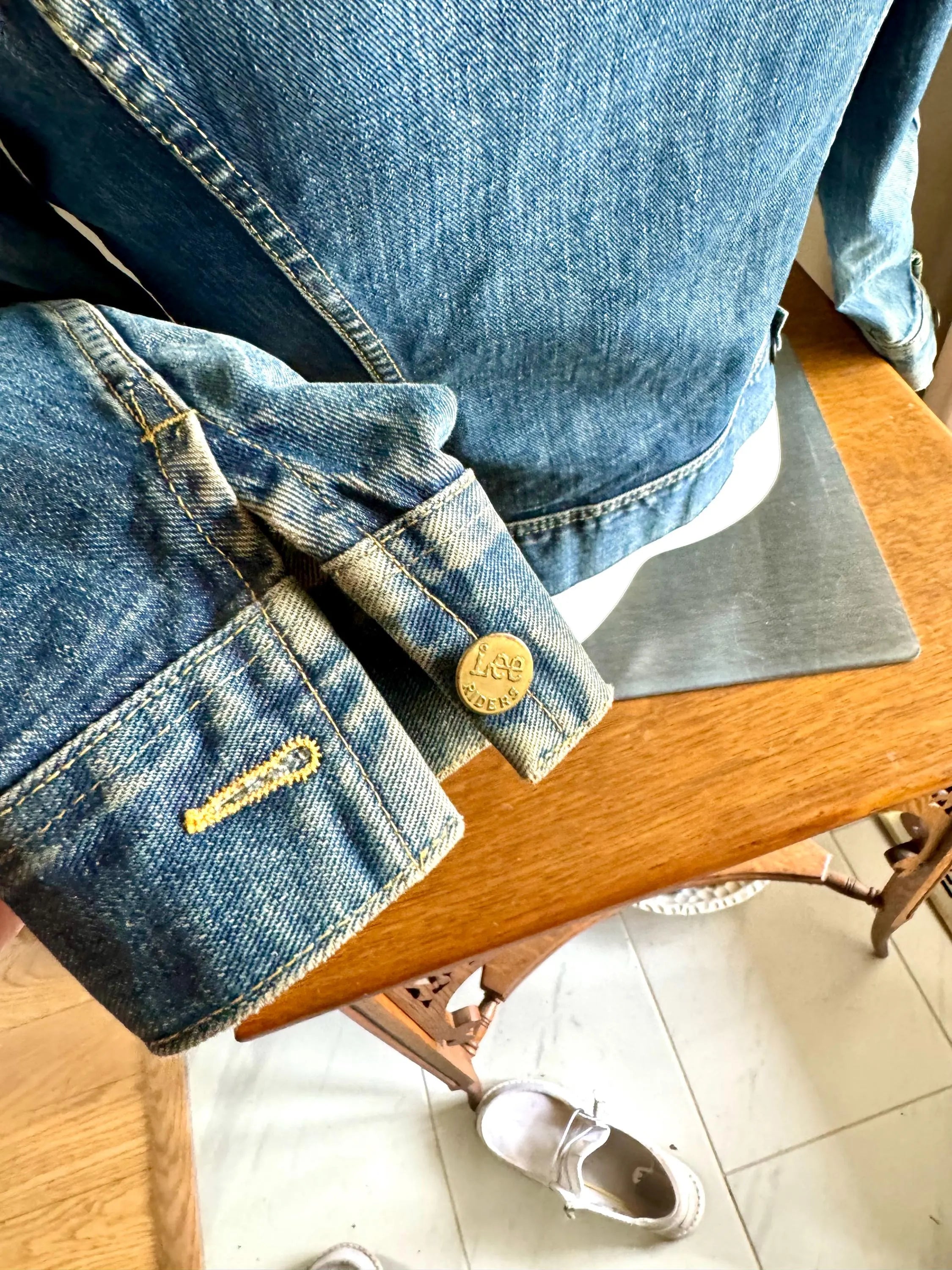 Vtg Lee Denim Jacket | Union Made 101J Lee Denim Jacket | 36 Regular Lee Blue Jean Jacket | Lee Sanforized 101J Worn Denim Jacket