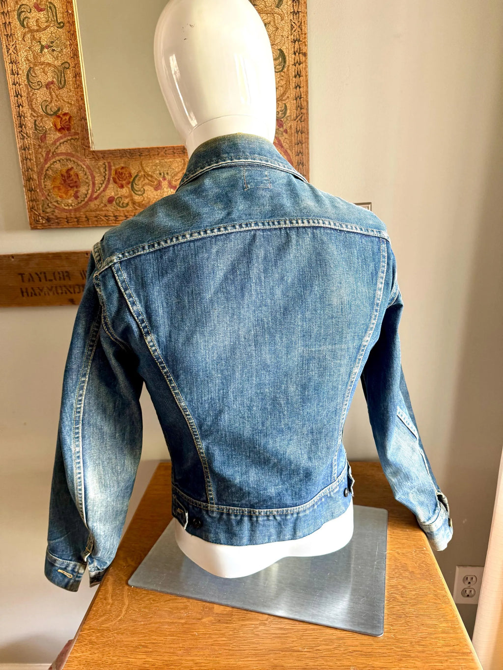 Vtg Lee Denim Jacket | Union Made 101J Lee Denim Jacket | 36 Regular Lee Blue Jean Jacket | Lee Sanforized 101J Worn Denim Jacket