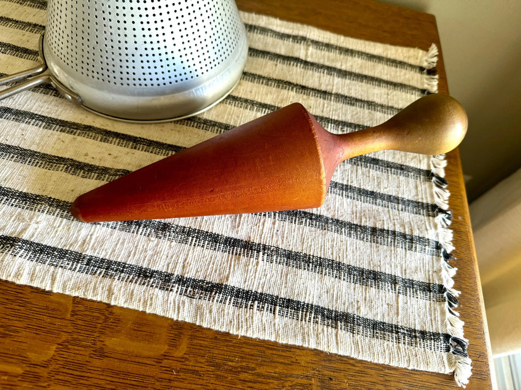 Vtg Sieve Strainer | Wearever Aluminum Canning Strainer and Wood Pestle | Coned Canner 1950'S Cookware | Retro Kitchen