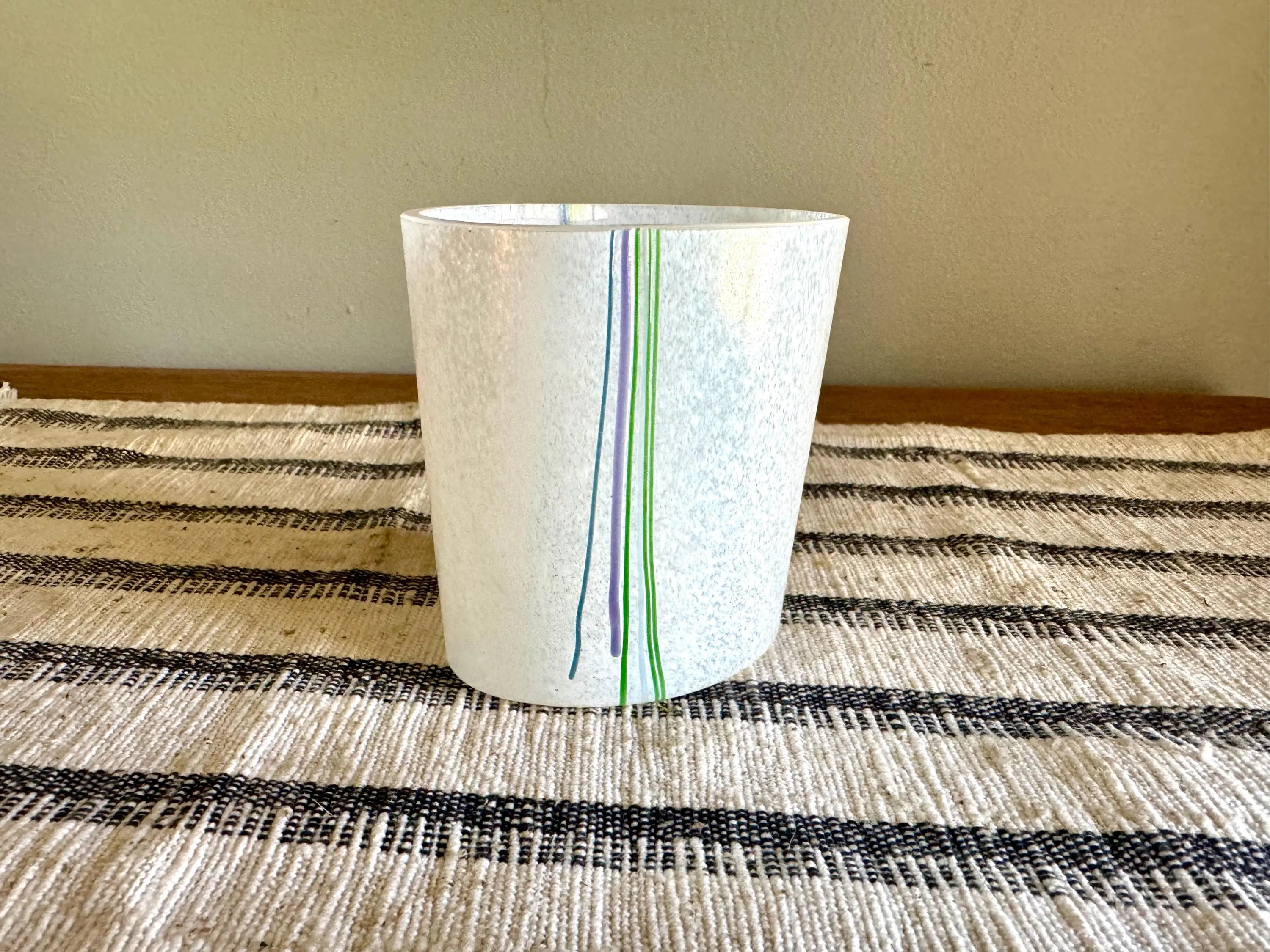 Vtg Kosta Boda Bertil Vallien Small Glass Vase | Bertil Vallien Kosta Boda Vase | Bertil Vallien Rainbow Vase | Swedish Glass Vase