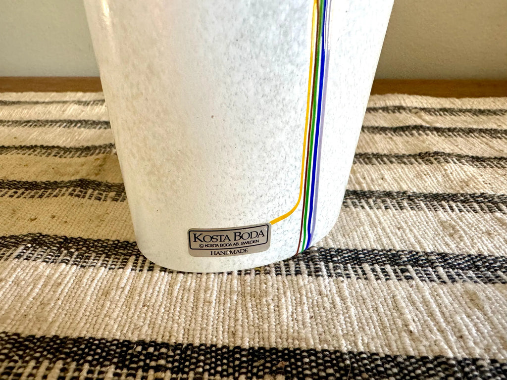 Vtg Kosta Boda Bertil Vallien Small Glass Vase | Bertil Vallien Kosta Boda Vase | Bertil Vallien Rainbow Vase | Swedish Glass Vase