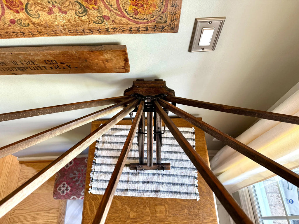 Antique Distressed Clothes Drying Rack | Vintage Wall Hanging Clothes Rack | Wooden Armed Clothes Rack| Distressed Wood Towel Rack