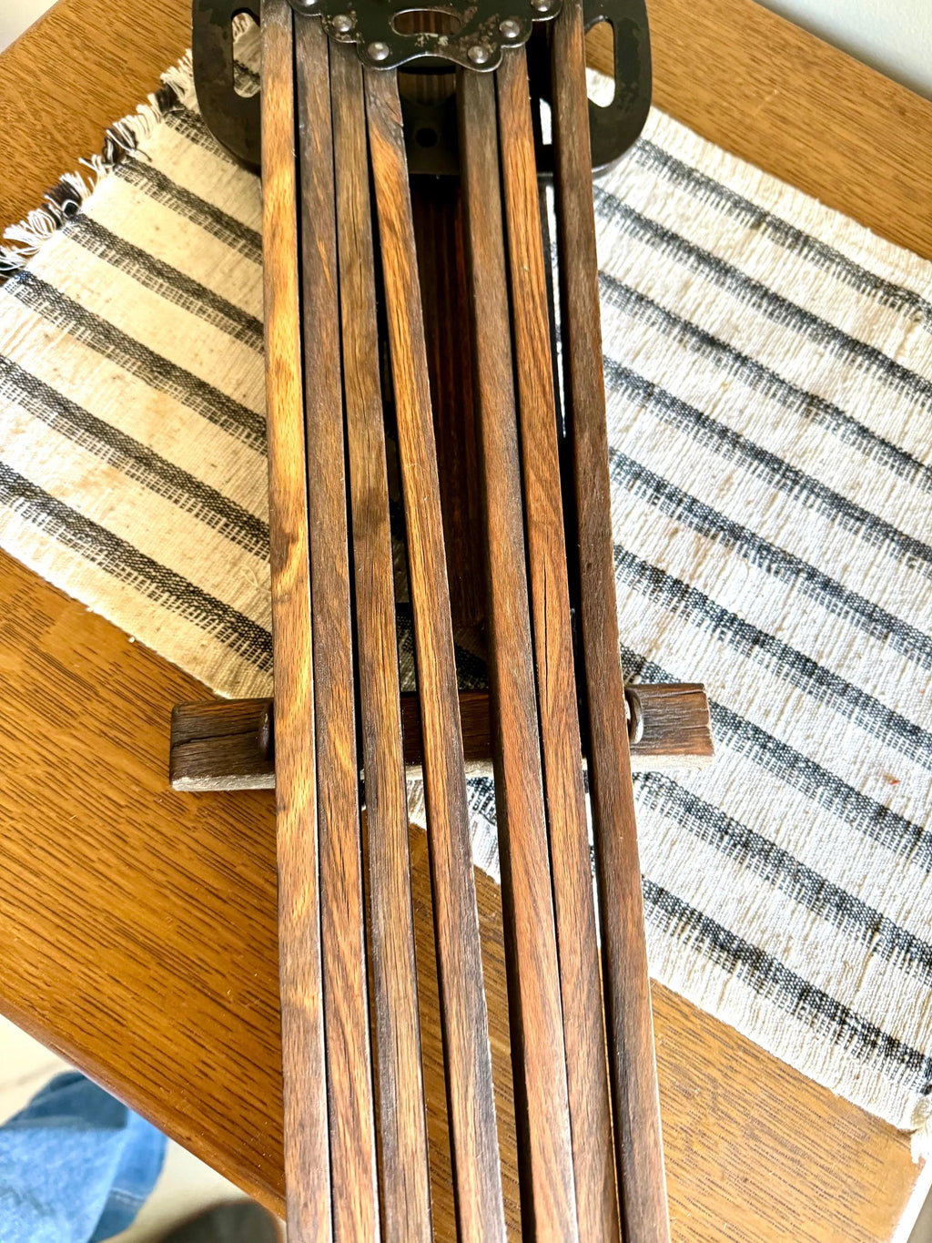 Antique Distressed Clothes Drying Rack | Vintage Wall Hanging Clothes Rack | Wooden Armed Clothes Rack| Distressed Wood Towel Rack