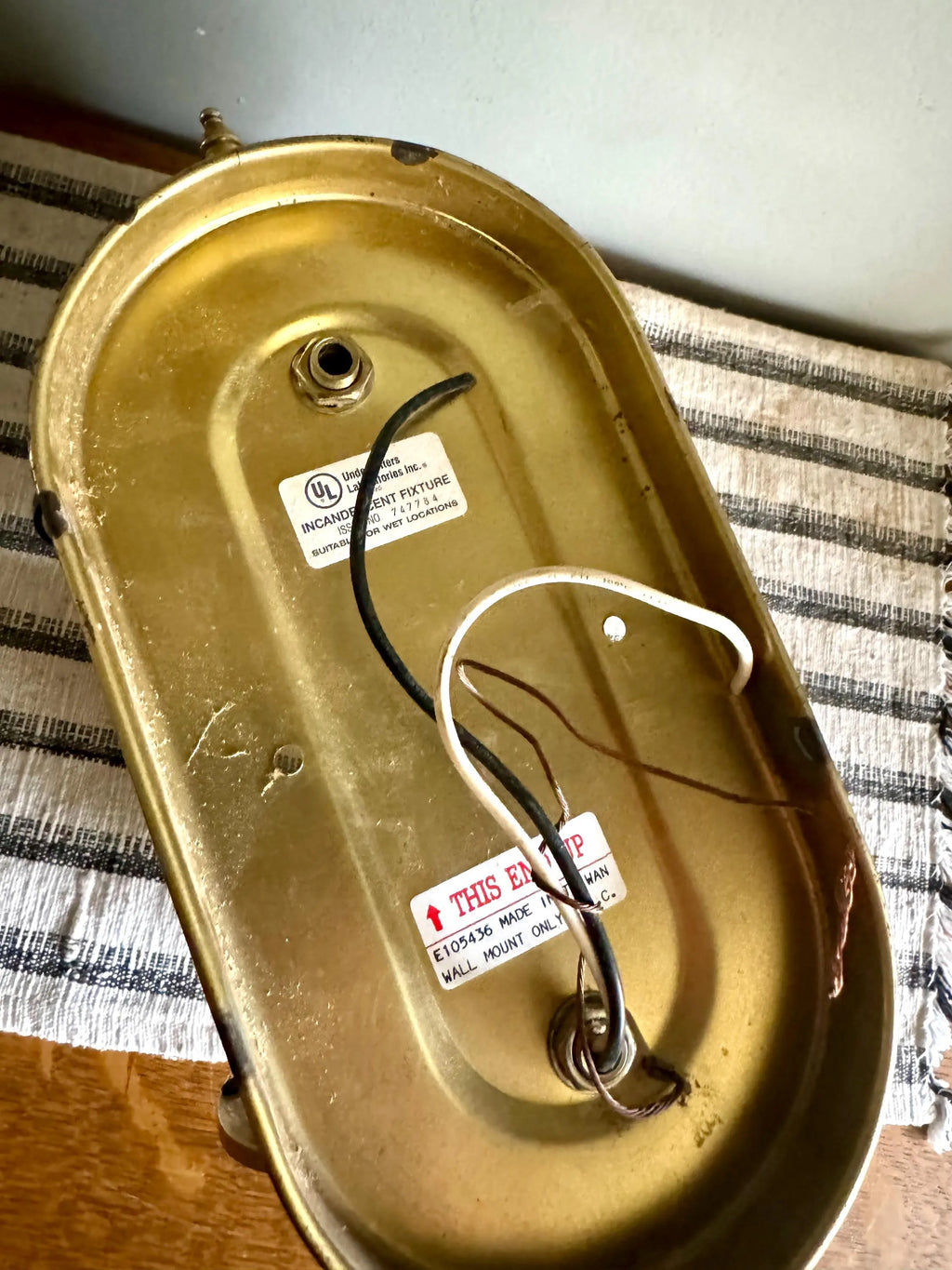 A Vtg Brass & Silver Beveled Glass Porch Lamp | Brass and Silver Porch Sconce | Brass Lantern Porch Lamp | Outdoor Wall Lantern Sconce