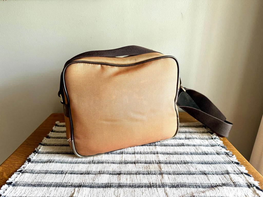Vtg Tan Coastar Camera Bag | Nylon Canvas Camera Case | Retro Beige and Brown Camera Bag | Coastar Camera Bag | Vtg Photography Bag