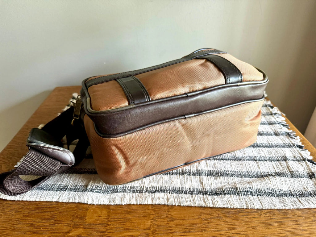 Vtg Tan Coastar Camera Bag | Nylon Canvas Camera Case | Retro Beige and Brown Camera Bag | Coastar Camera Bag | Vtg Photography Bag