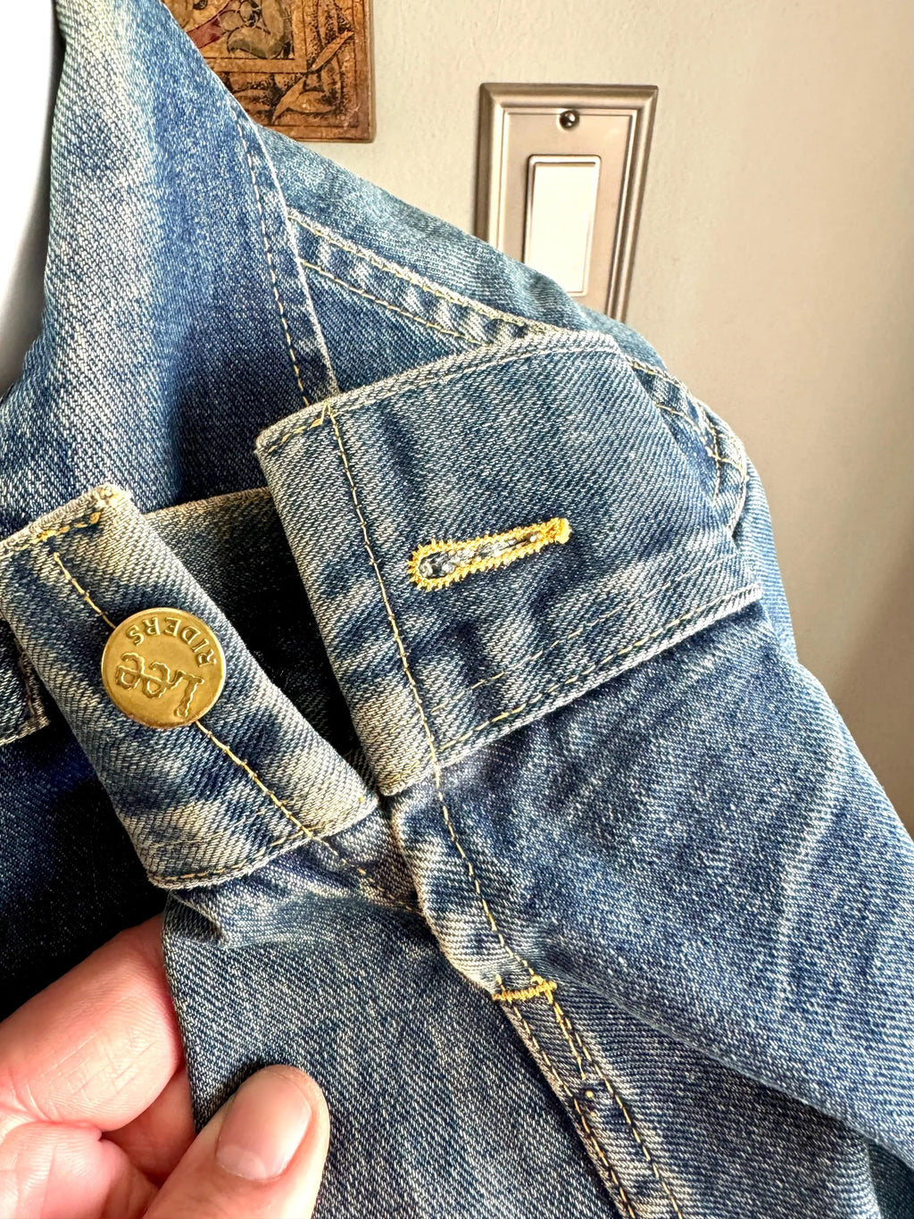 Vtg Lee Denim Jacket | Union Made 101J Lee Denim Jacket | 36 Regular Lee Blue Jean Jacket | Lee Sanforized 101J Worn Denim Jacket