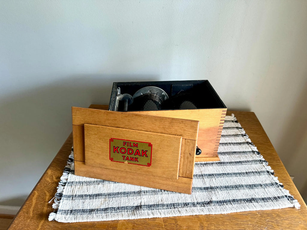 Vtg Wood Kodak Film Tank Box | Kodak Model B-2 Film Tank | Kodak Wood Film Development Box | Tongue and Groove Wooden Kodak Box