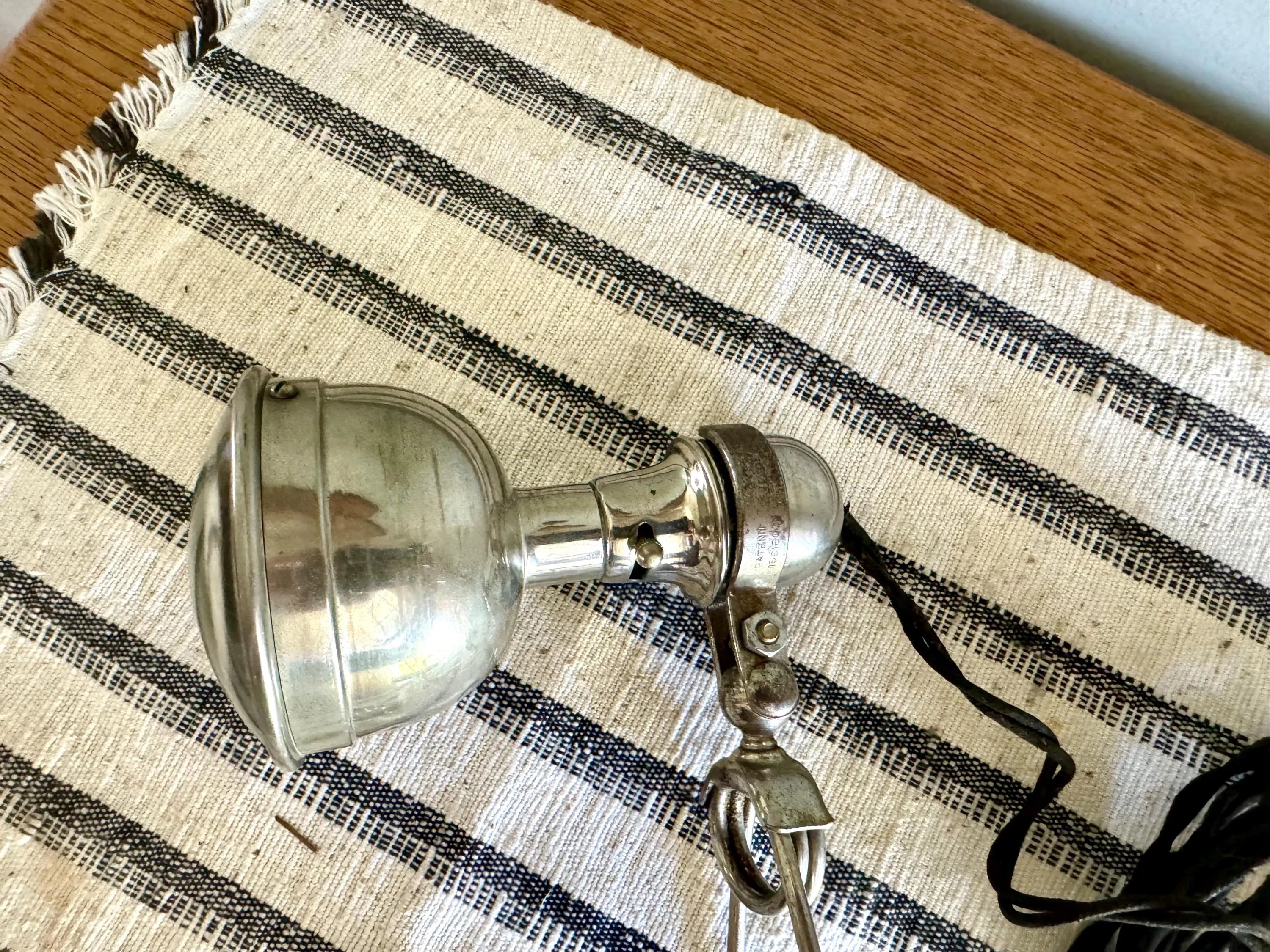 Vtg Automobile Spotlight | Auxiliary 12V Clamp Lamp | Gypsy Clamp 12V Auxiliary Spot Lamp | Automobile Work Light| Under Hood Clamp Lamp