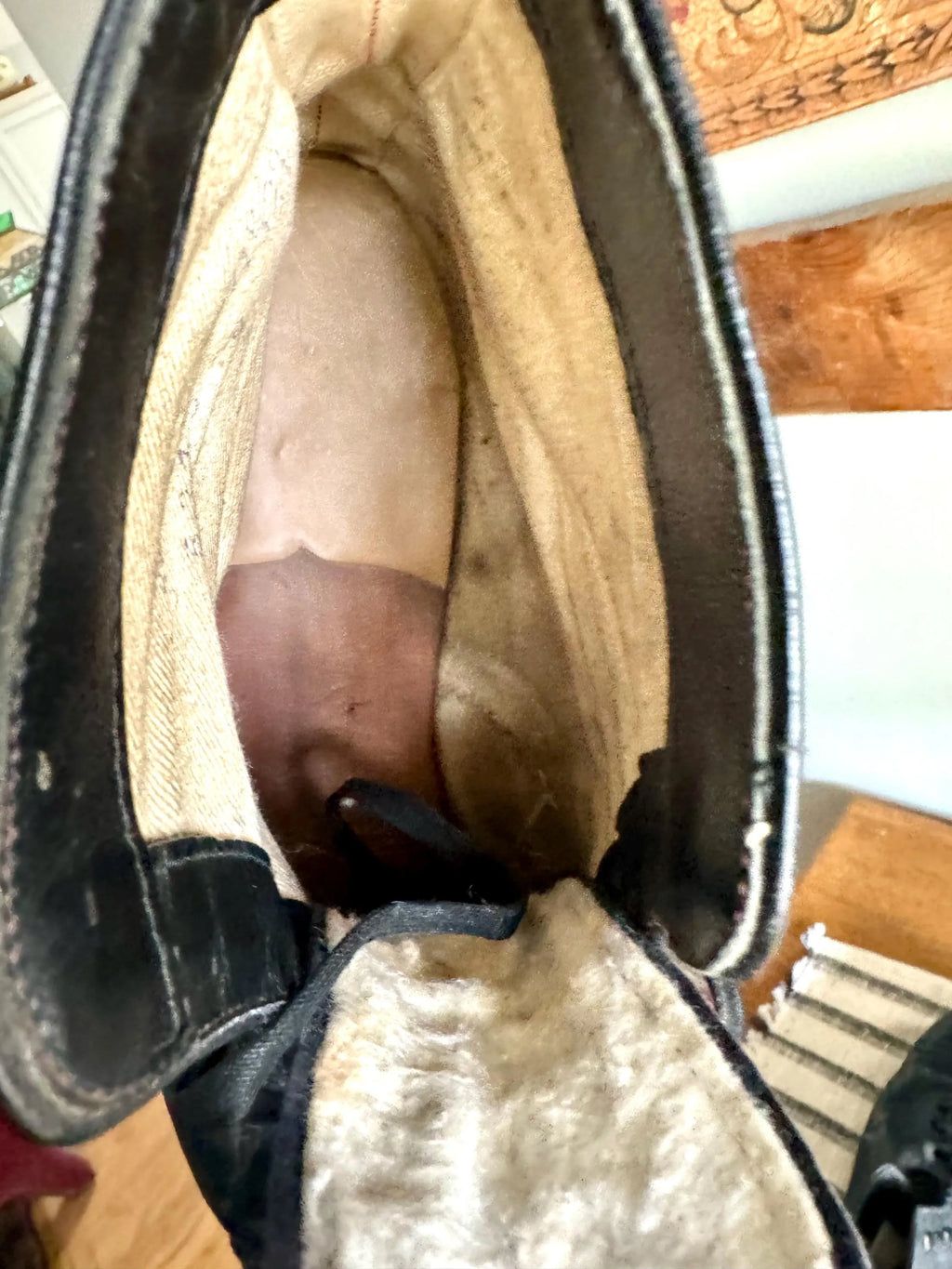 Vtg Leather Boots | Bob Smart 1960's Leather Boots | Black Cap Toe Leather Shoes | Black Lace Up Ankle Boots | 60's Work Boots