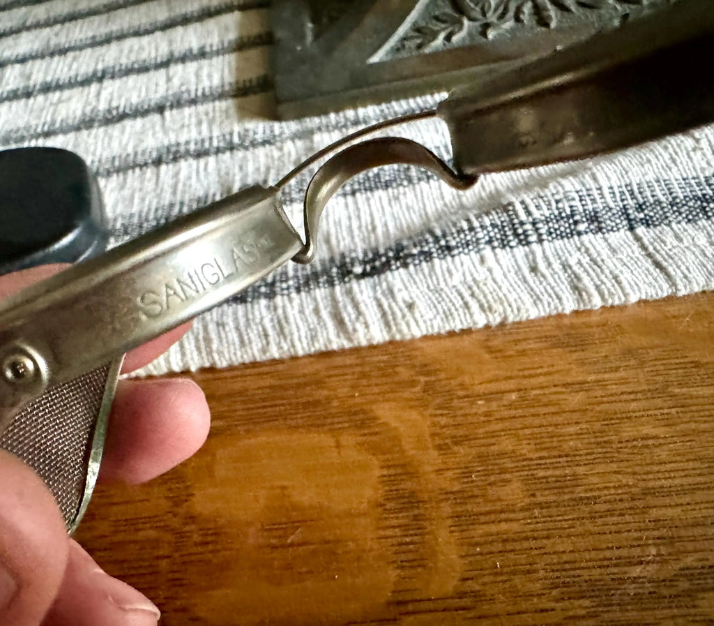 1910's King's Wire Rim Safety Glasses | Saniglas Metal Safety Goggles | Vtg Factory Glasses | Pennsylvania Railroad Safety Glasses