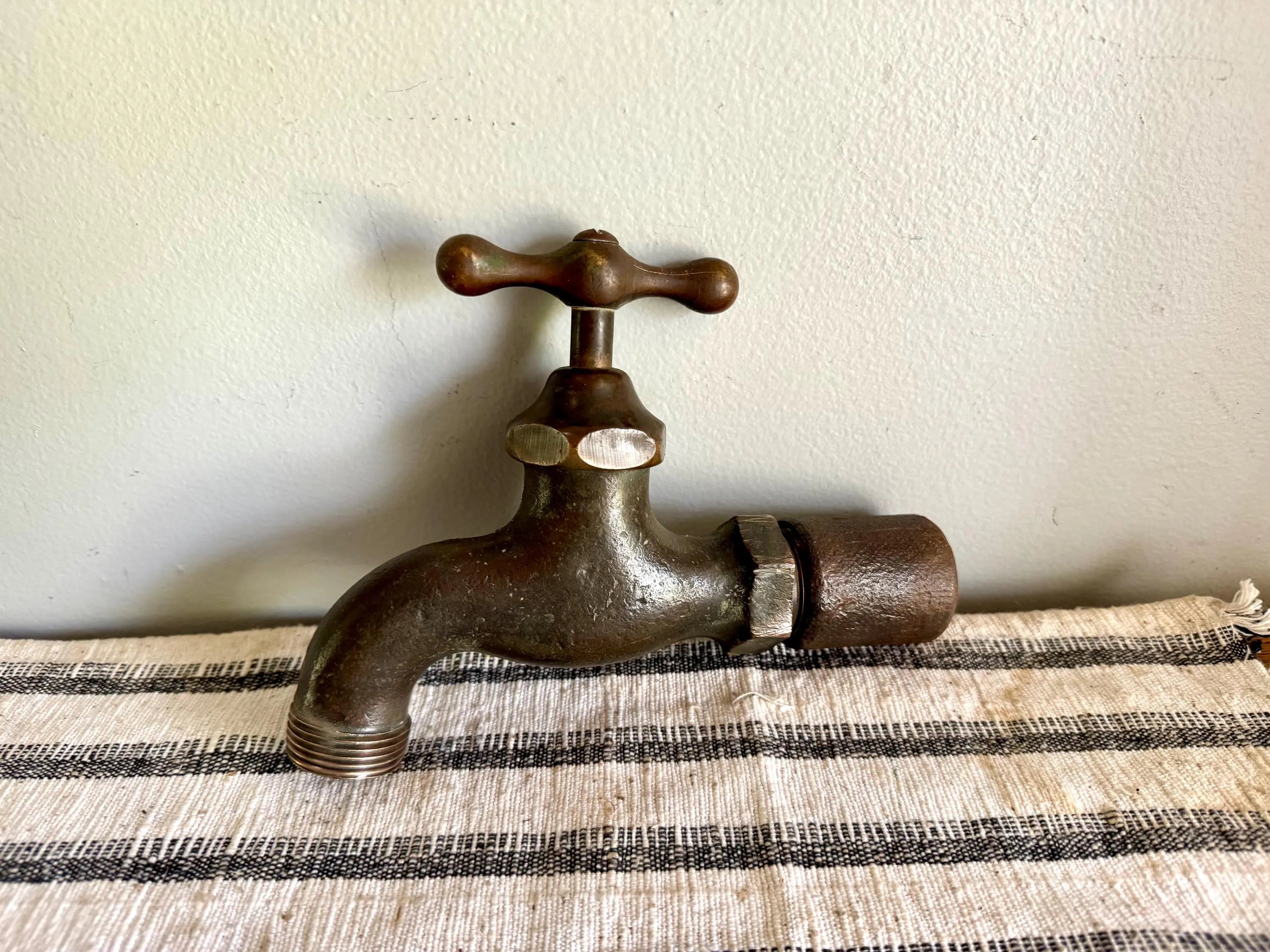 Vtg Large Bronze Water Spigot | Brass Water Faucet | 1 5/16" Bronze Water Spigot | Brass Barrel Spigot  | Large Antique Brass Spigot