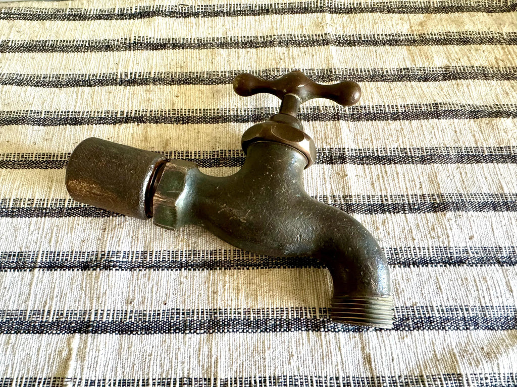 Vtg Large Bronze Water Spigot | Brass Water Faucet | 1 5/16" Bronze Water Spigot | Brass Barrel Spigot  | Large Antique Brass Spigot