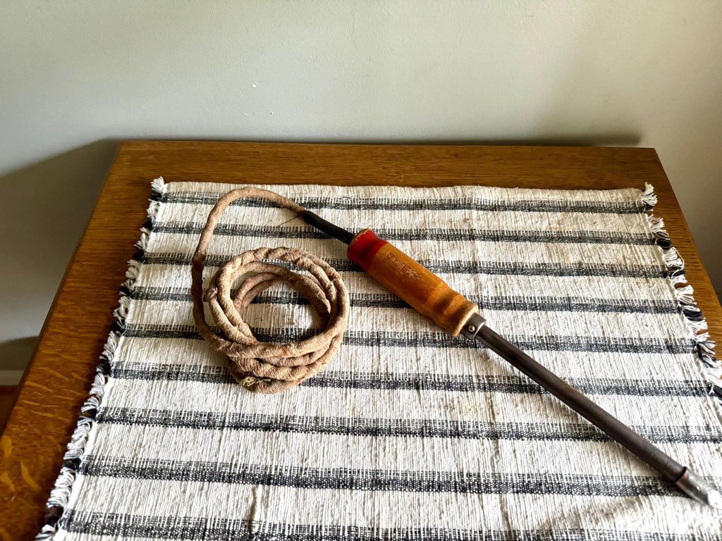 Vtg Fulton No. 85 Soldering Iron | Wood Handled Electric Soldering Iron Wand | Large Working Soldering Iron