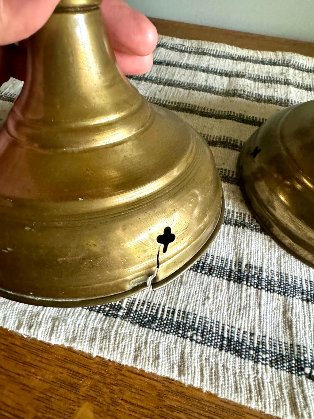 A Pair Of Brass 1880 Otto Muller Oil Lamps | Imperial Russian Brass Kerosine Lamp | Brass Chudo Lamp | Berlin Brass Oil Lamps