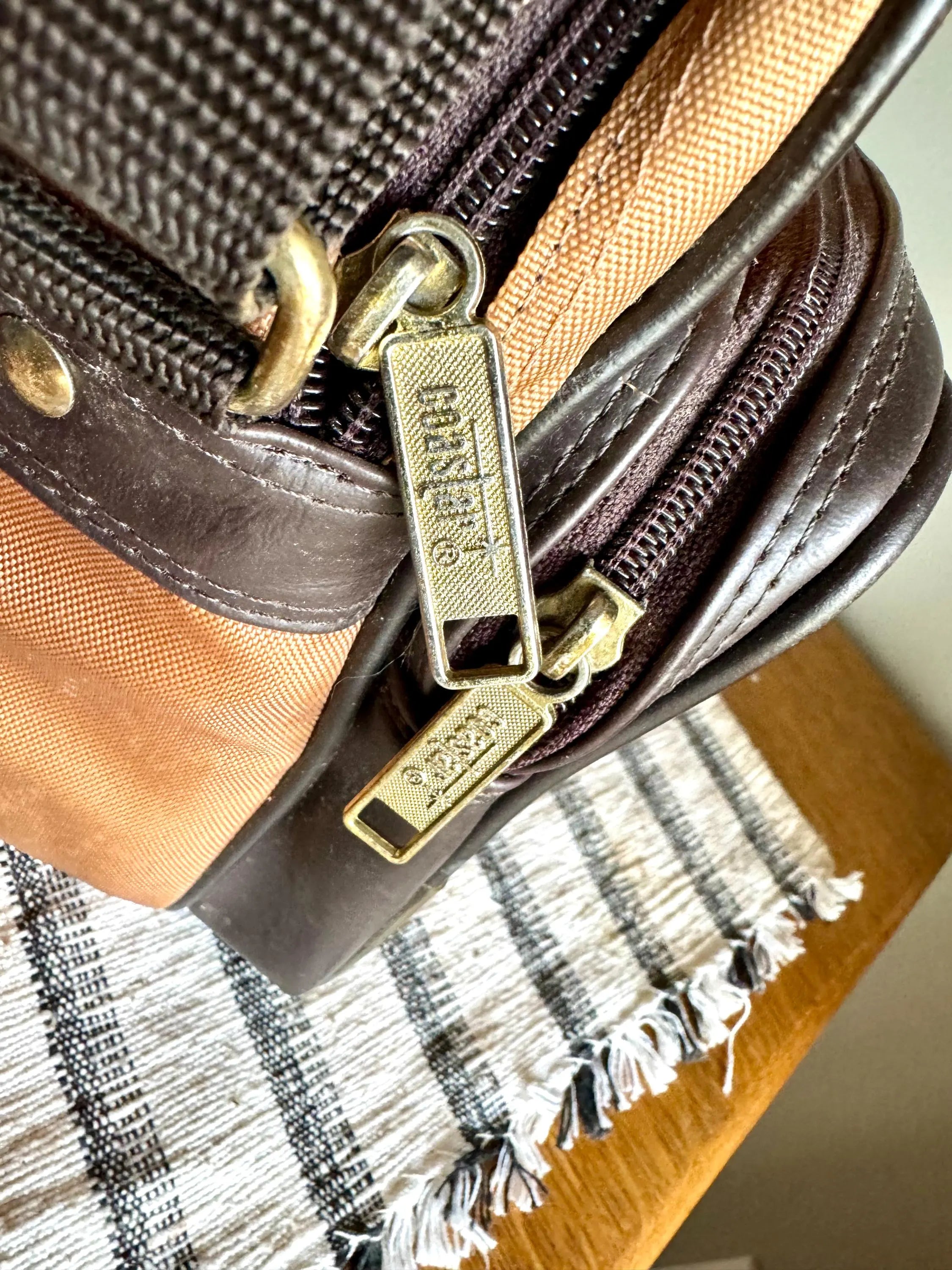 Vtg Tan Coastar Camera Bag | Nylon Canvas Camera Case | Retro Beige and Brown Camera Bag | Coastar Camera Bag | Vtg Photography Bag