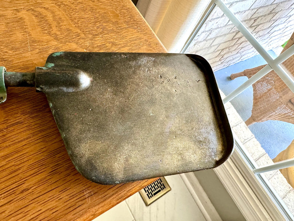 Vtg Boat Tiller and Rudder | Brass Rudder and Tiller Arm | Distressed Paint Boat Rudder and Tiller Arm | Nautical Decor