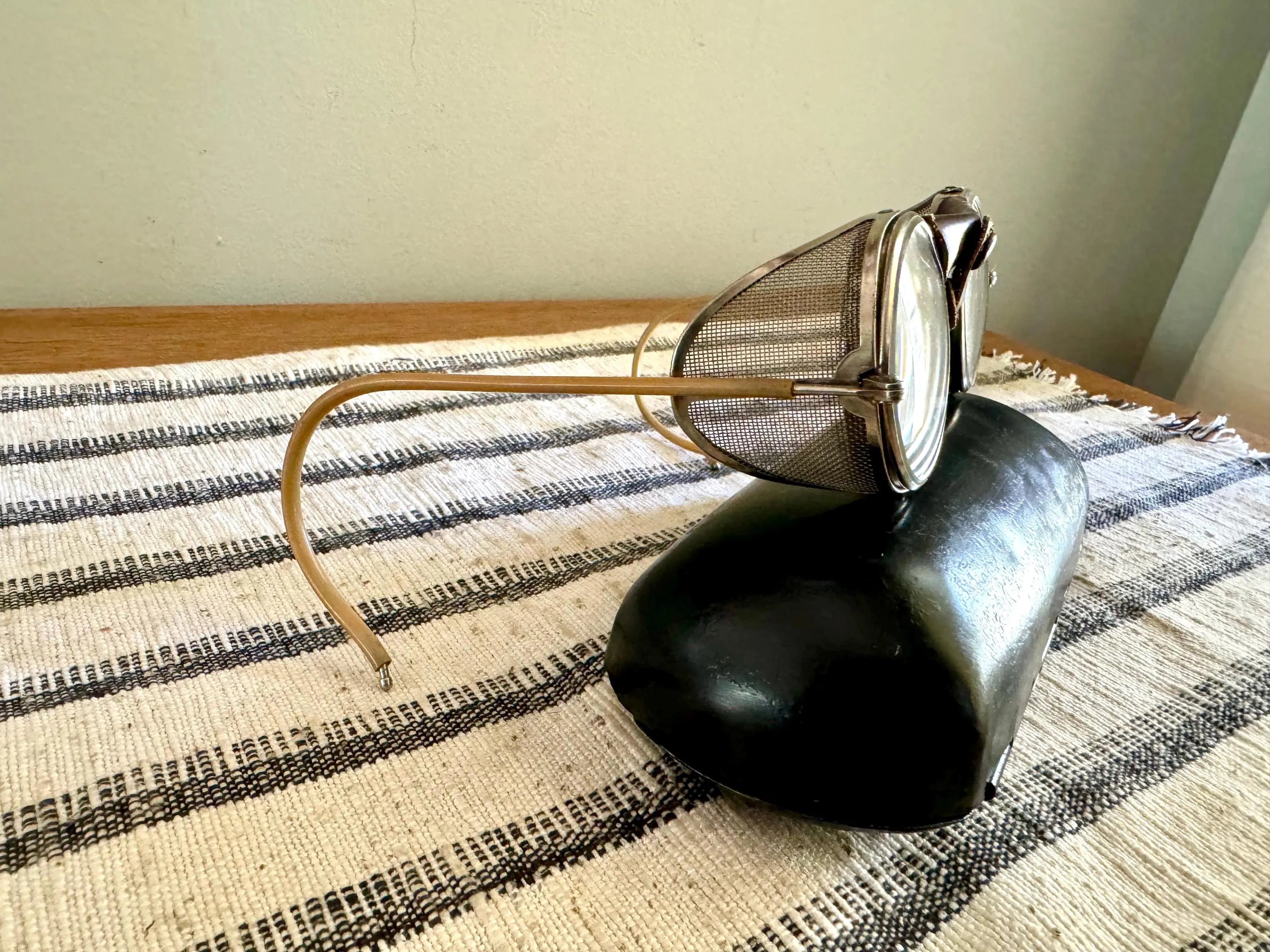 1920's American Optical Safety Glasses | Steampunk Eyewear With Case | Vtg American Optical Glasses | Vtg Riding Glasses With Case