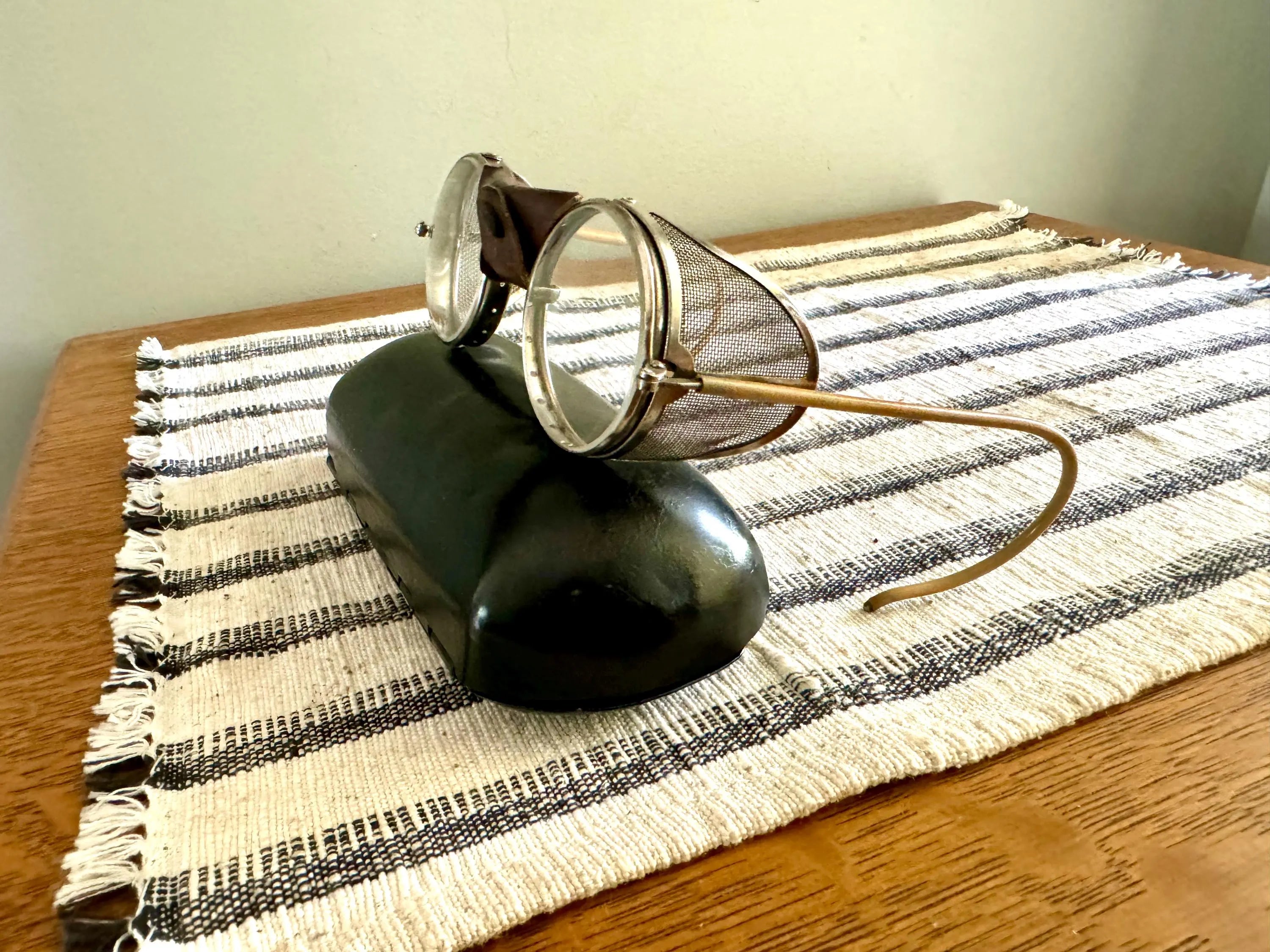 1920's American Optical Safety Glasses | Steampunk Eyewear With Case | Vtg American Optical Glasses | Vtg Riding Glasses With Case