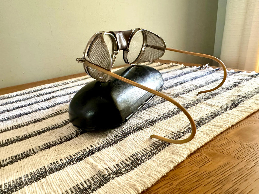 1920's American Optical Safety Glasses | Steampunk Eyewear With Case | Vtg American Optical Glasses | Vtg Riding Glasses With Case