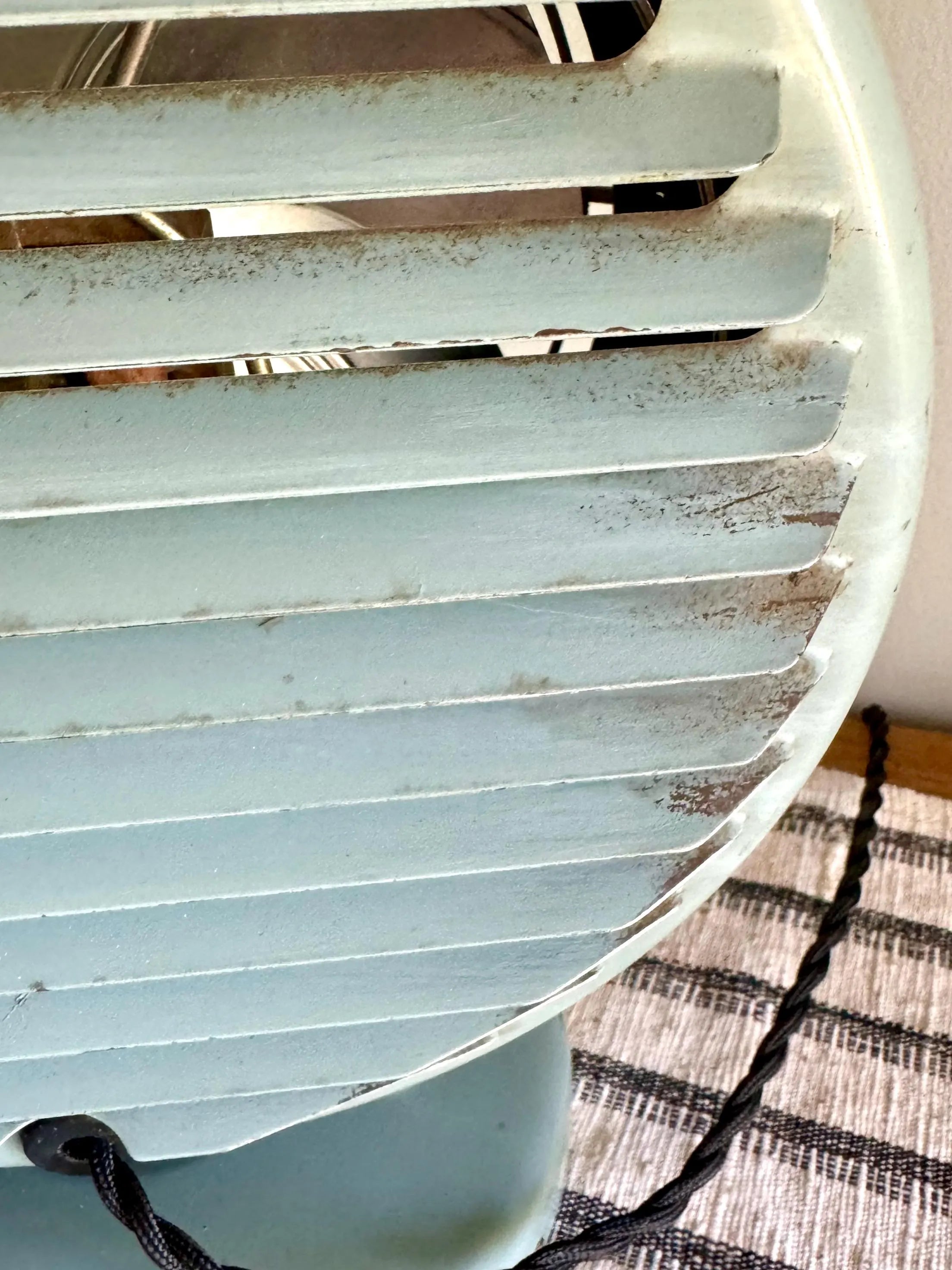 Vtg Blue Dominion Table Fan | Round Dominion Model 2005A Table Fan | MCM Table Fan | Round Single Speed Fan