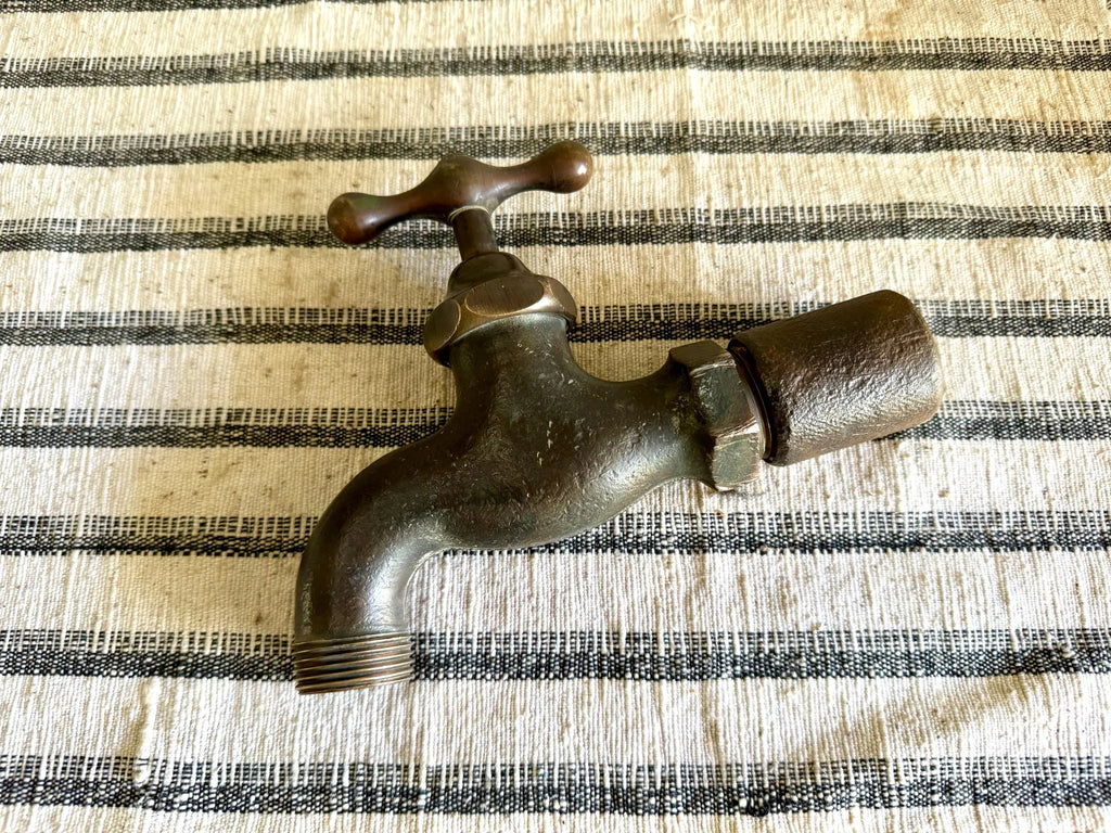 Vtg Large Bronze Water Spigot | Brass Water Faucet | 1 5/16" Bronze Water Spigot | Brass Barrel Spigot  | Large Antique Brass Spigot