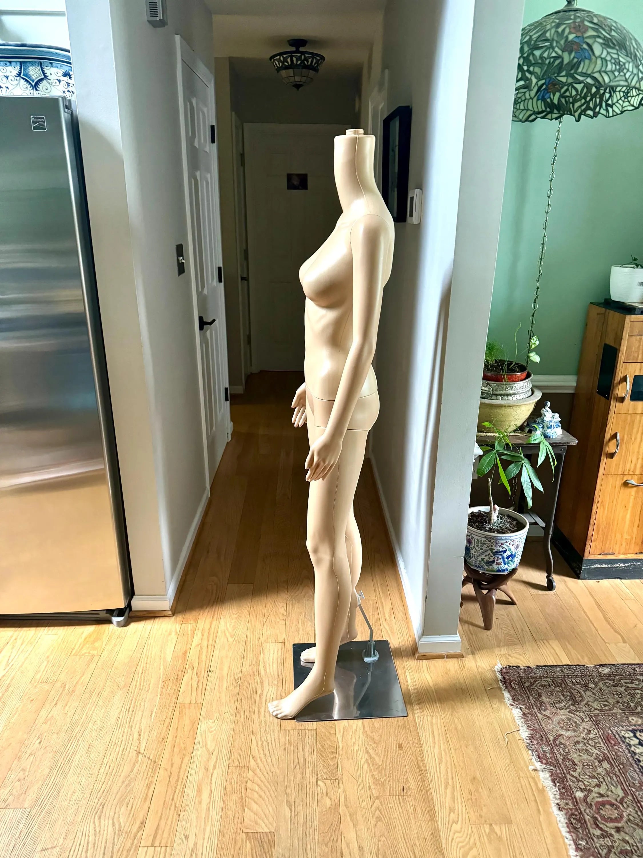 Vtg Plastic Full Size Mannequin | Detachable full Size Mannequin | Life size Mannequin | Shop Display | Headless Mannequin
