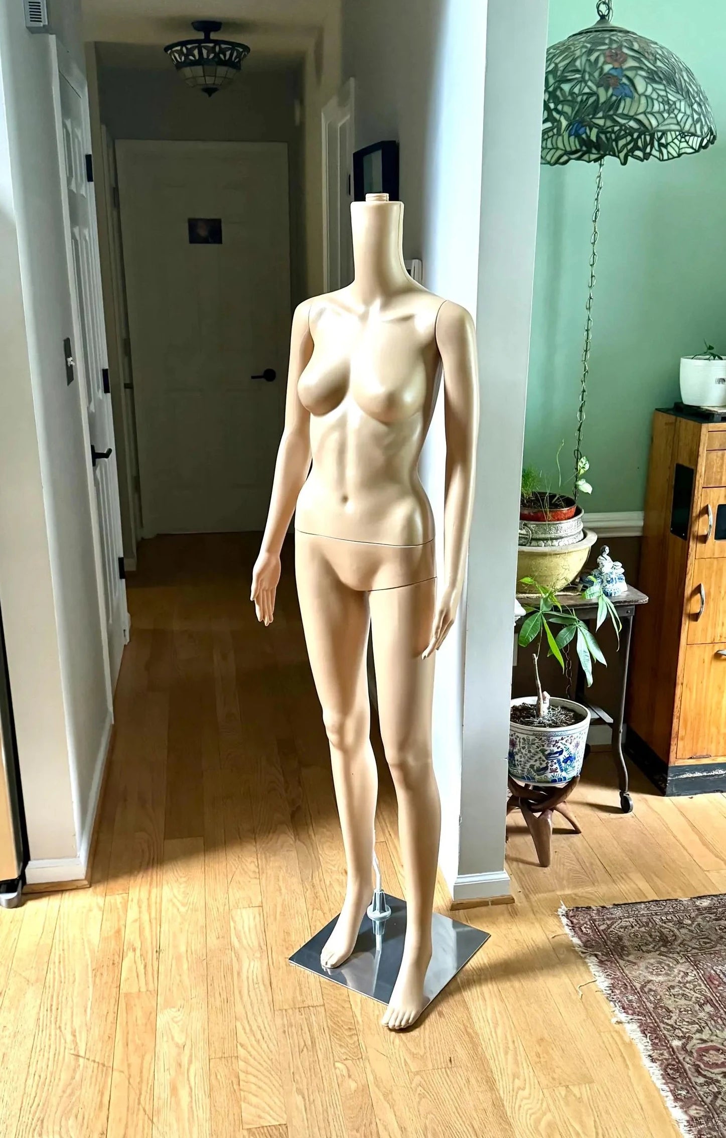 Vtg Plastic Full Size Mannequin | Detachable full Size Mannequin | Life size Mannequin | Shop Display | Headless Mannequin